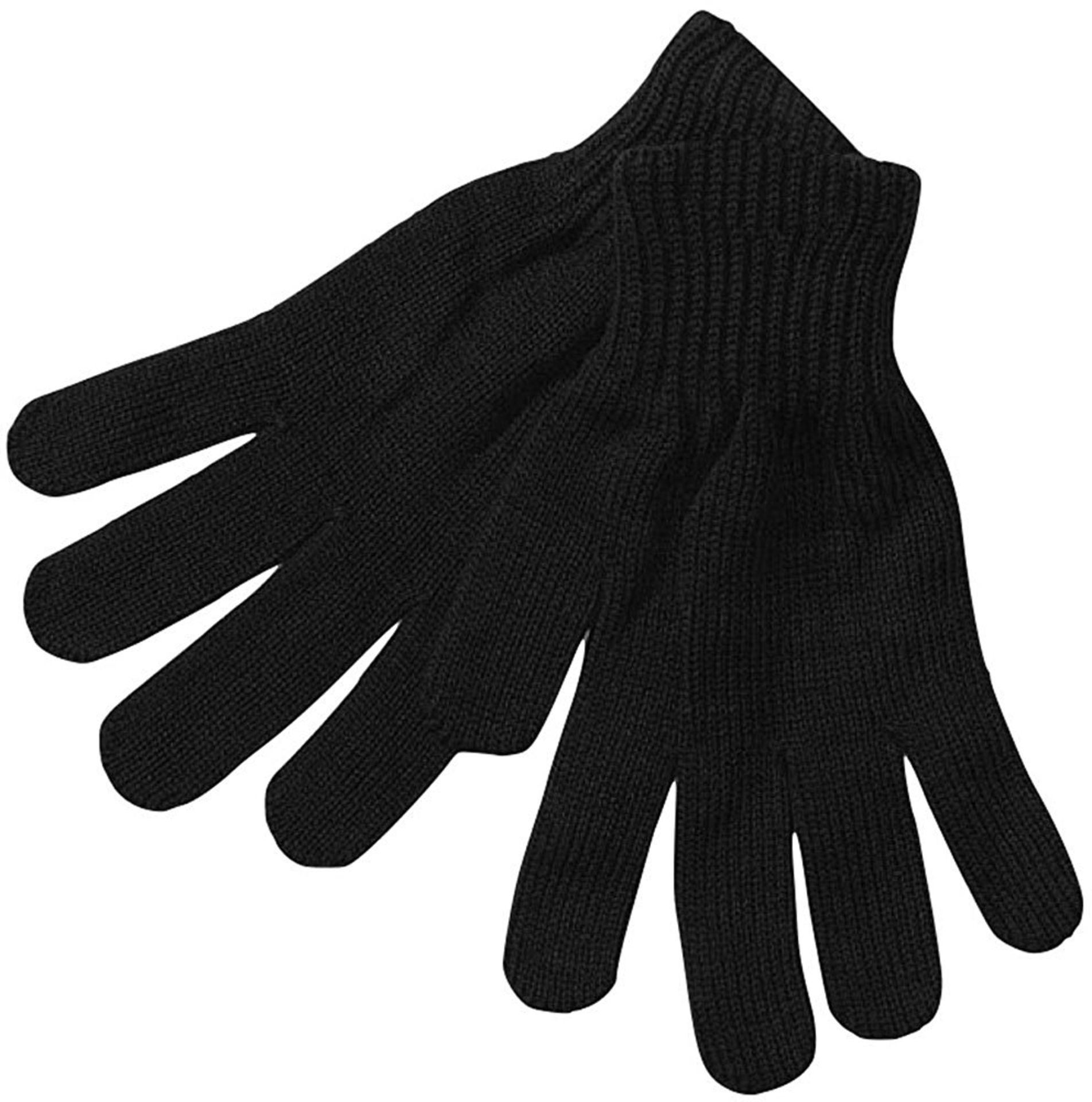 V Brand New Job Lot of Twelve Pairs Mens Black Thermal Lined Winter Gloves RRP £3.99 Per Pair