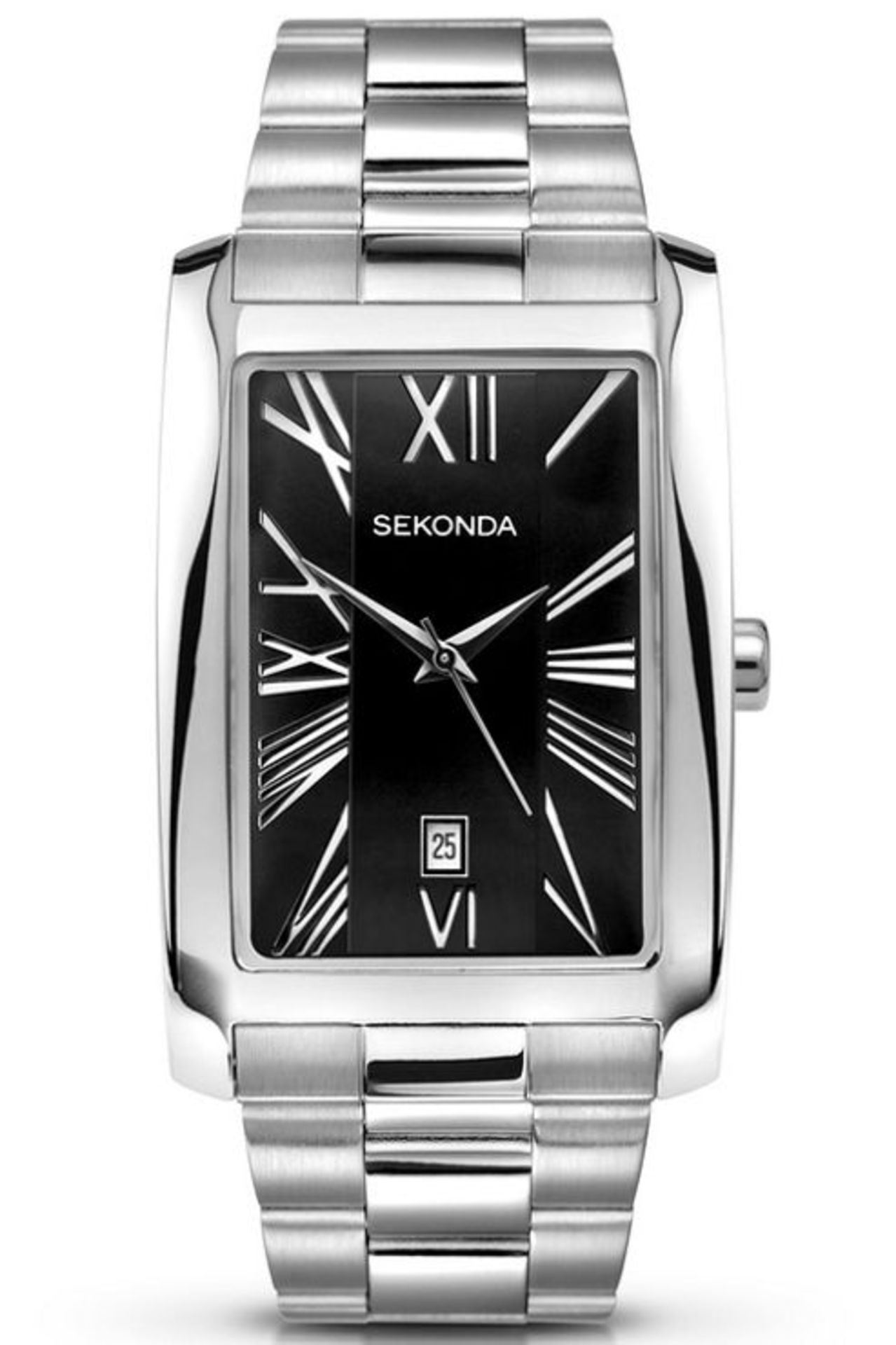V Brand New Gents Sekonda Rectangular Bracelet Watch with Date - ISP £29.95 Bablas Jewellers -