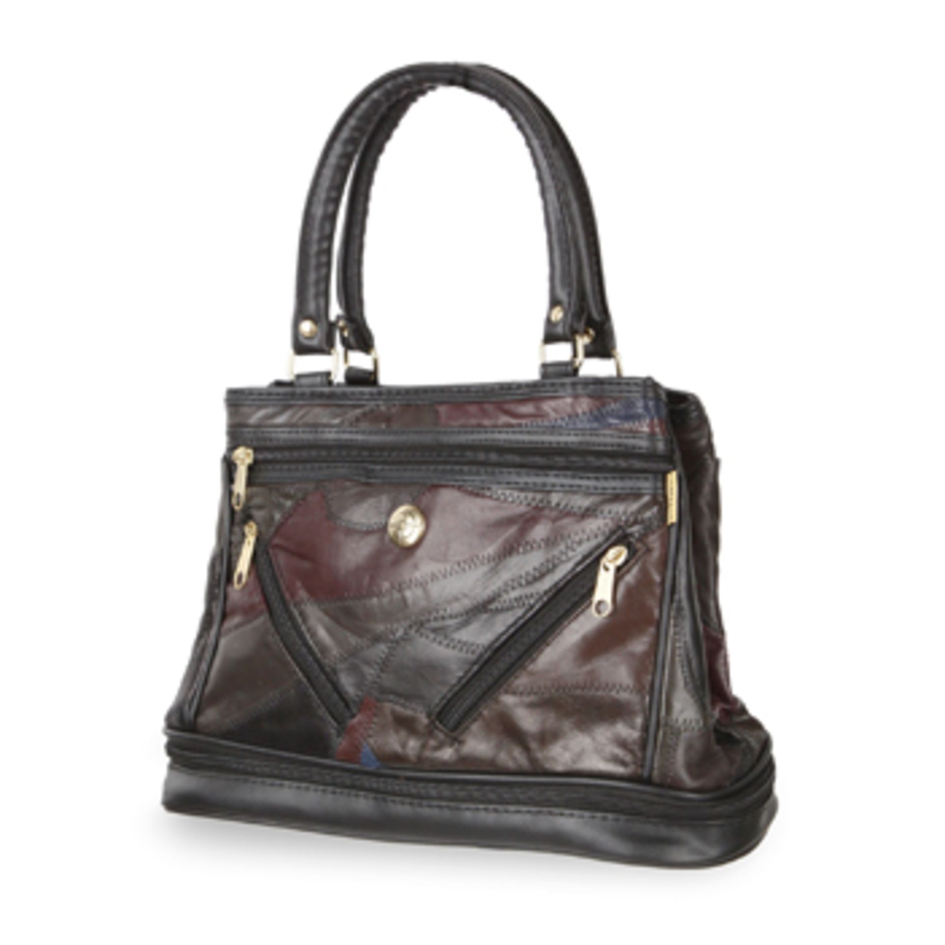 V *TRADE QTY* Brand New Leather Ladies Handbag - Multi-coloured X 4 YOUR BID PRICE TO BE