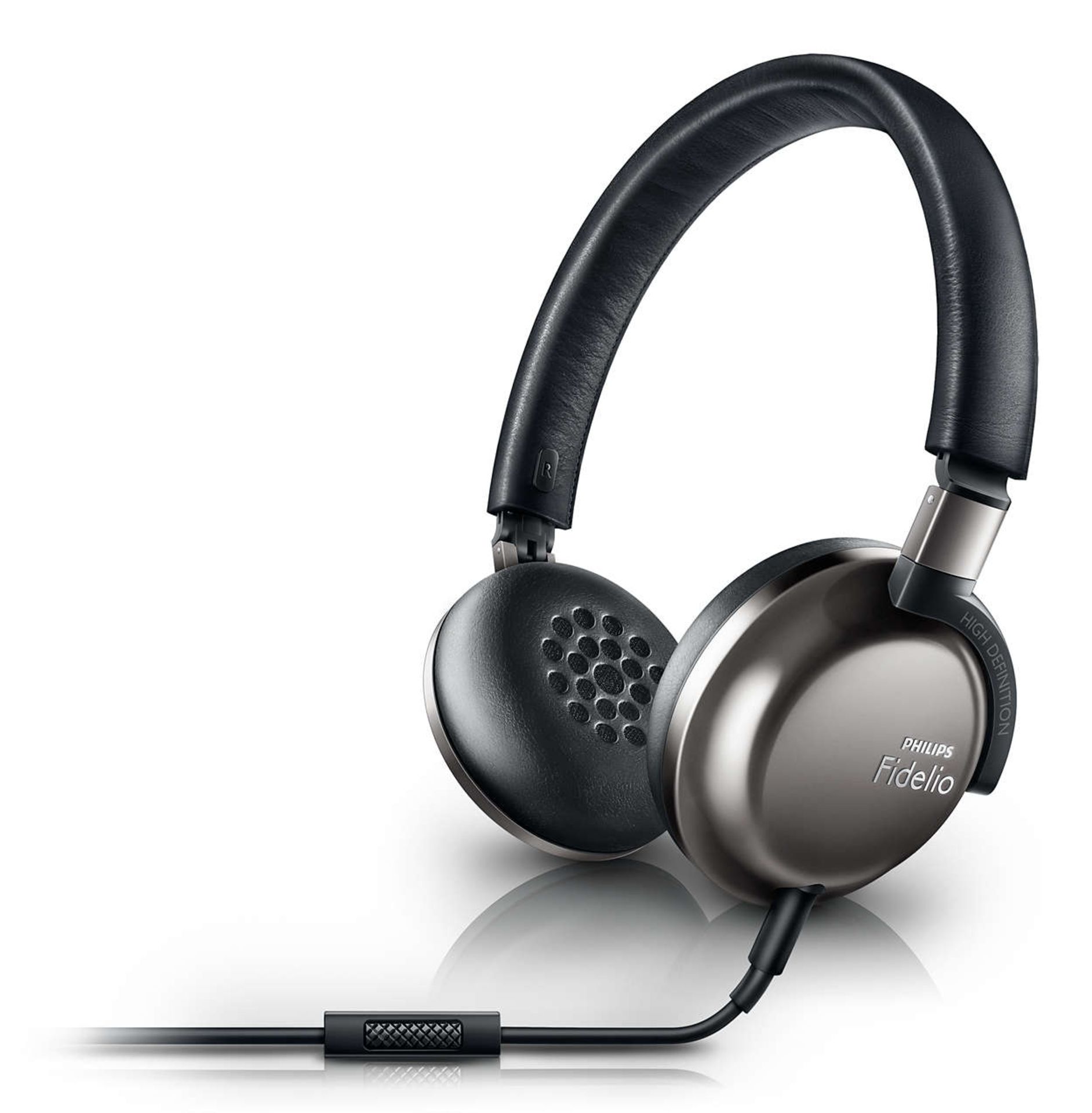 V Brand New Philips Fidelio F1 Lightweight On-Ear Headphones With Microphone With Hi-Res Audio - Image 2 of 2