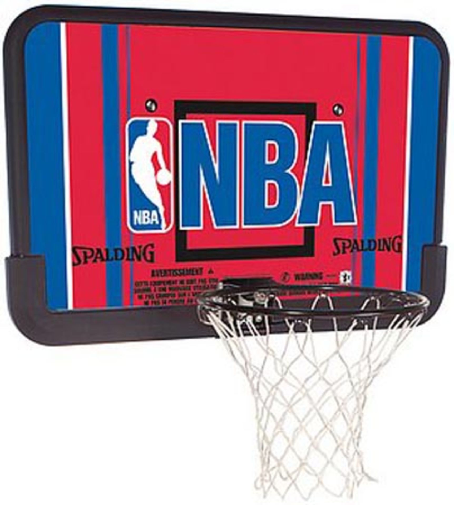 V Brand New Spalding 44" Eco-Composite NBA BasketBall Hoop with Back Board *ITEM IS BLUE AND
