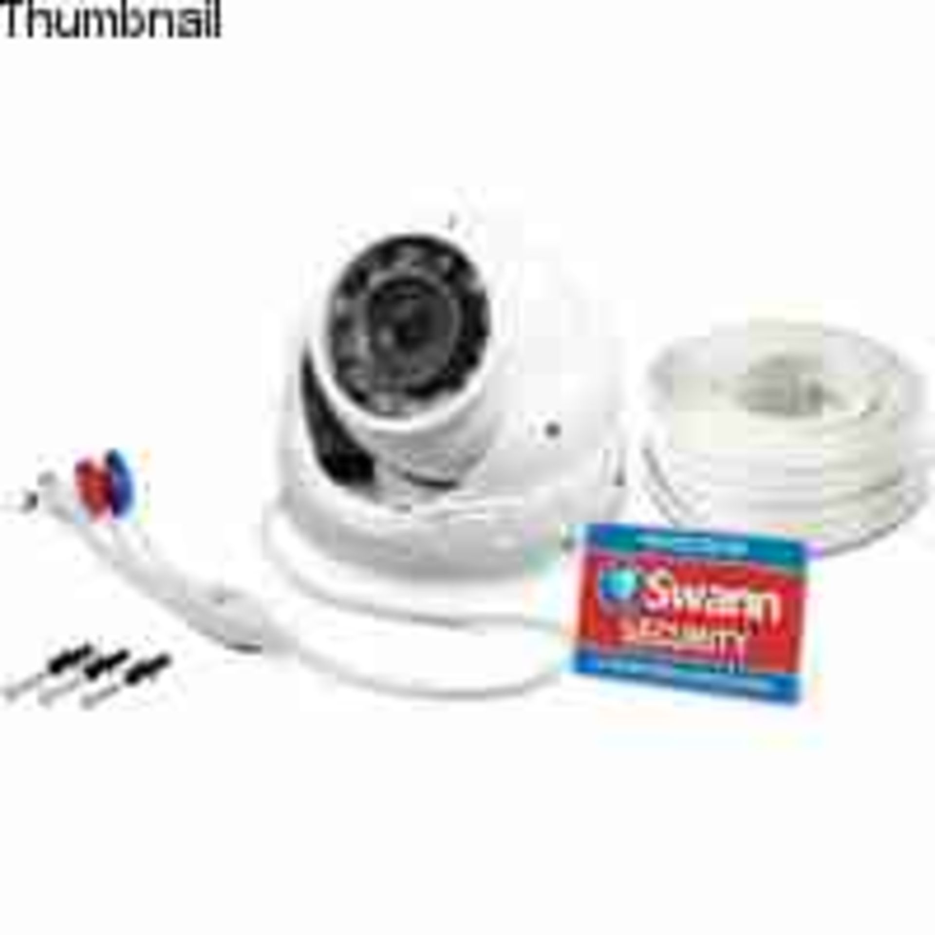 V Grade A Swann SW-1080FLD 1080P Dome Security Camera - Weather Resistant Casing- 90 degree - Image 2 of 2