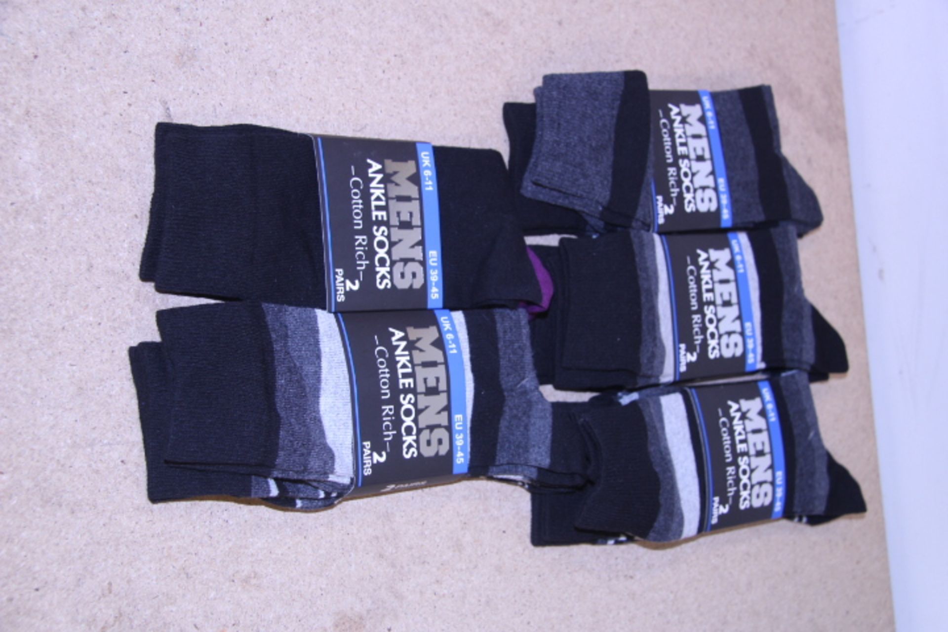 Brand New A Lot Of Nine Pairs Gents Ankle Socks Size 6-11