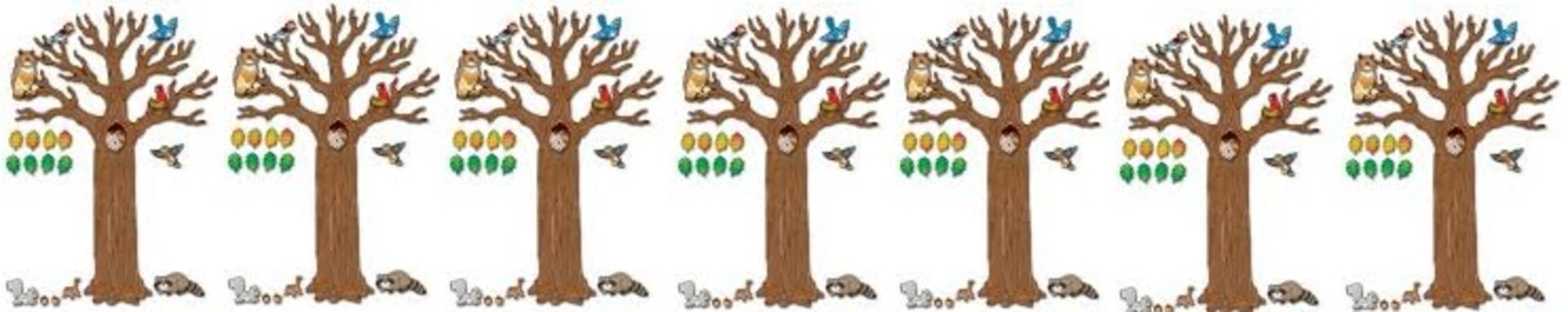 V Brand New A Lot oF Seven Big Tree With Animal Bulletin Board Set Contains 46 Inch X 70 Inch Big