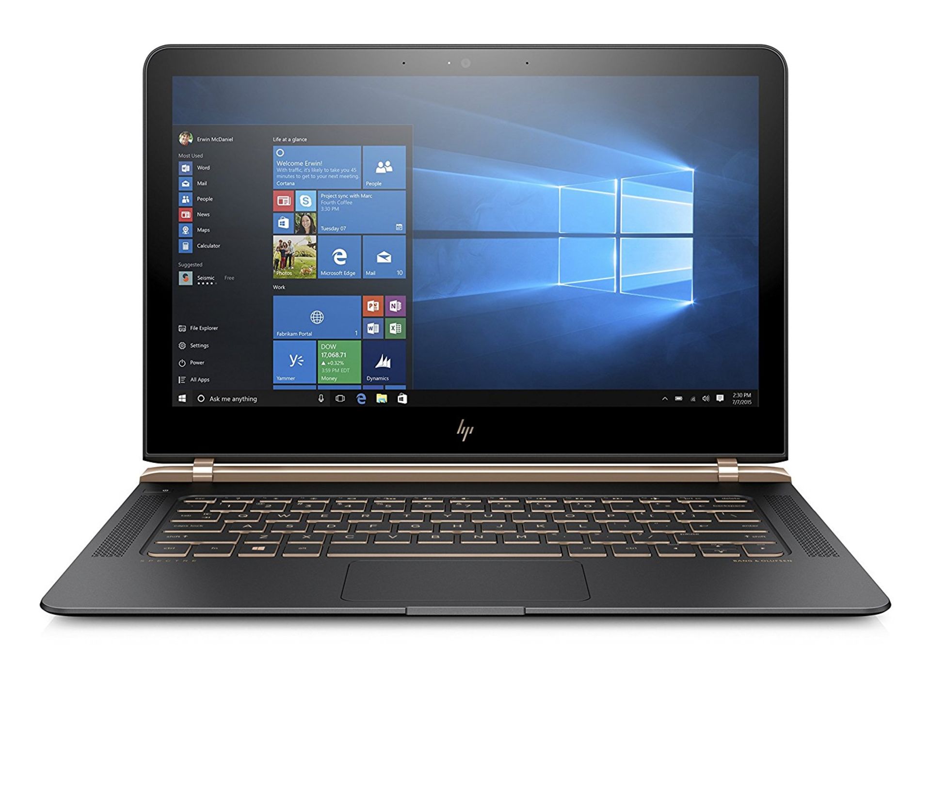 V Brand New HP Spectre 13-v105na 13.3" Full HD Laptop - Intel Core i7-7500U - 8GB RAM - 512GB - Bild 2 aus 3