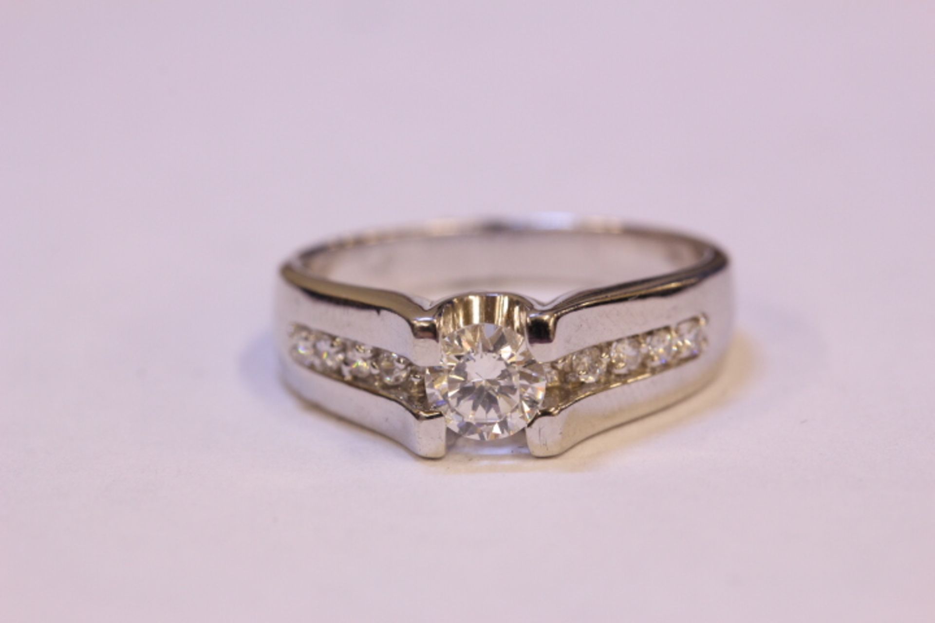 Brand New WM White Stone Engagement Ring