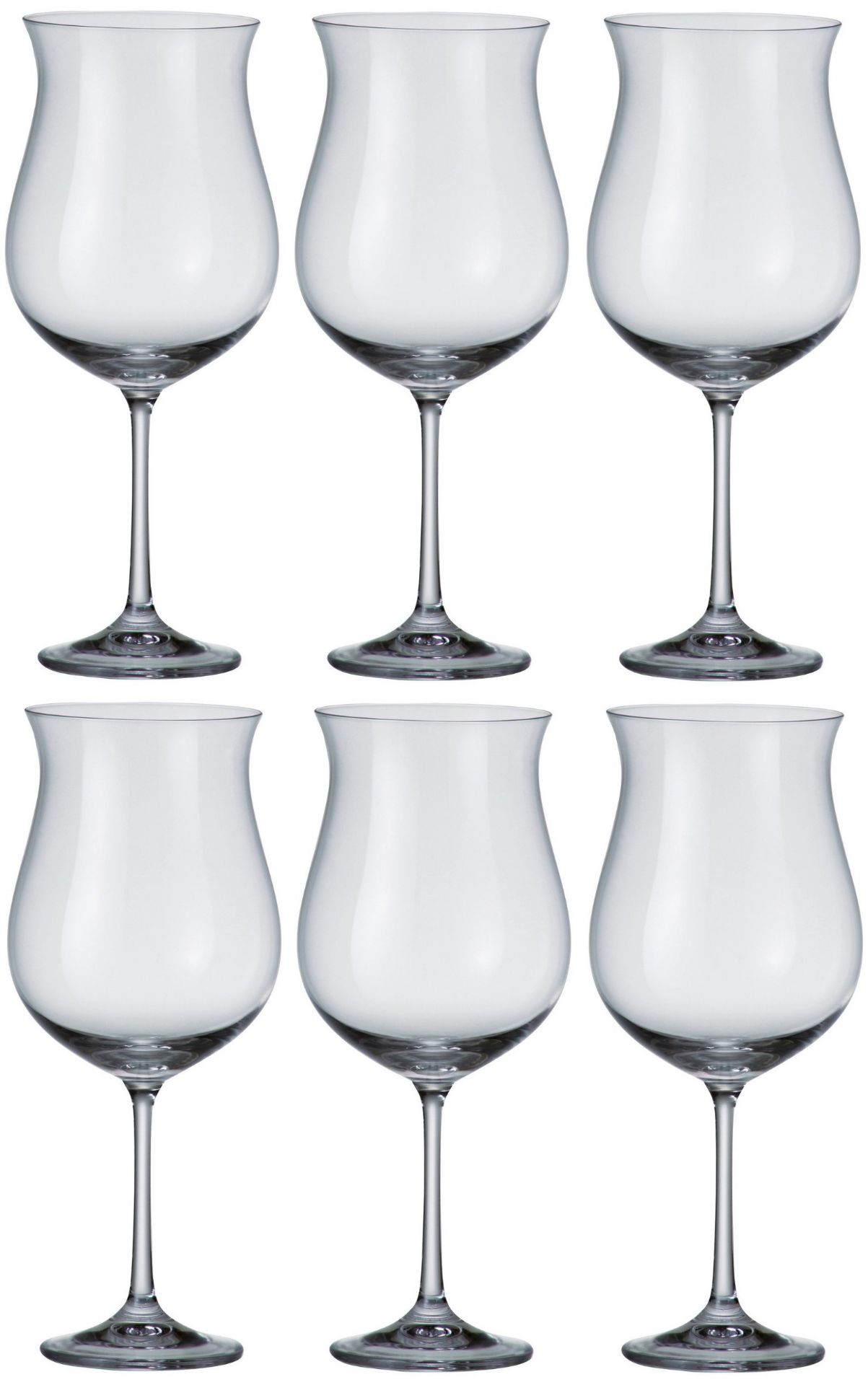 V *TRADE QTY* Brand New Pack of Six 640ml Red Wine Glasses - Large Sized Bowl - Dishwasher Safe -