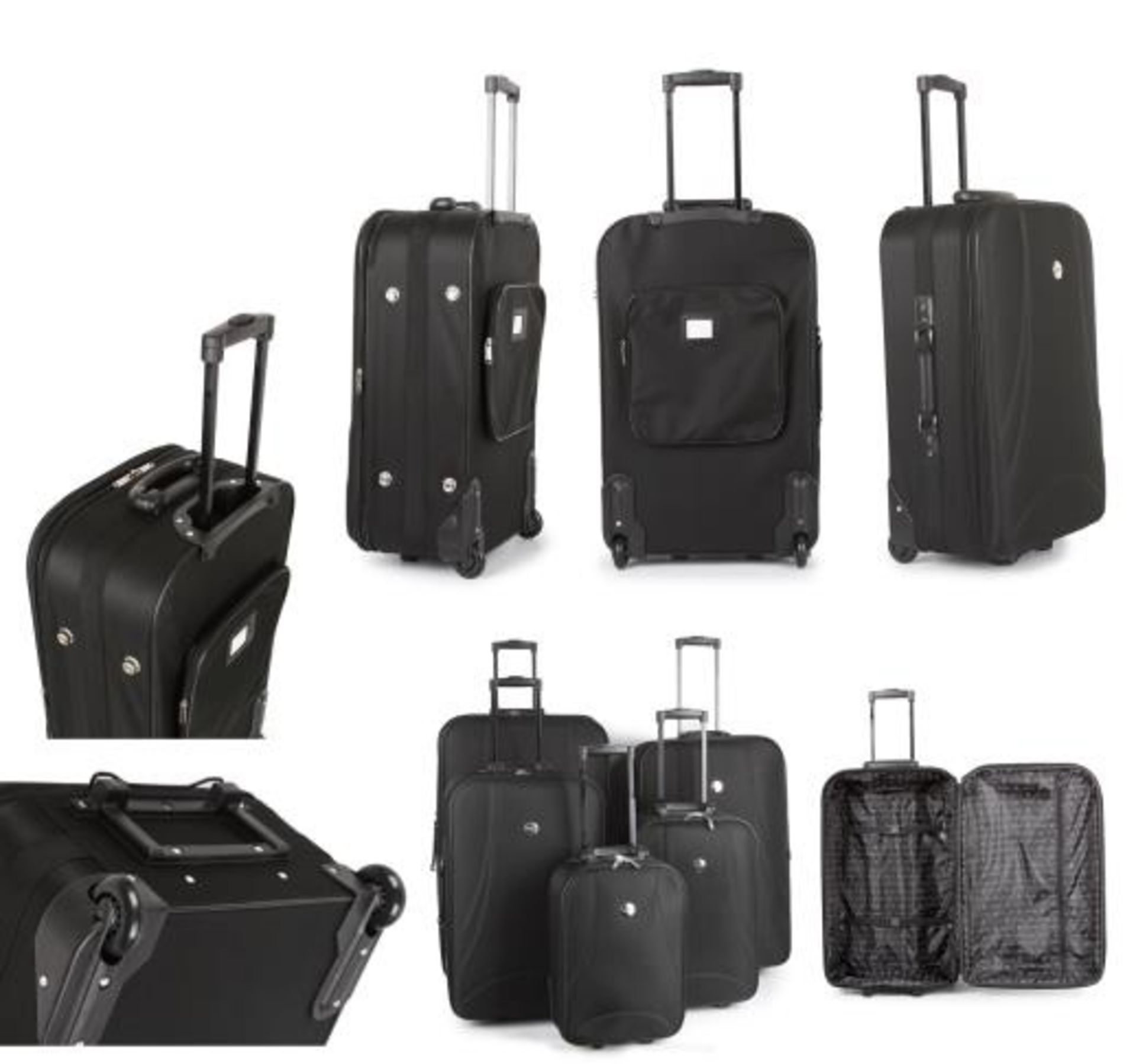 V Brand New 5 Piece Trolley Case Set Comprising 31-28-25 and Cabin Sized 20 & 17 Inch Cases. All Are