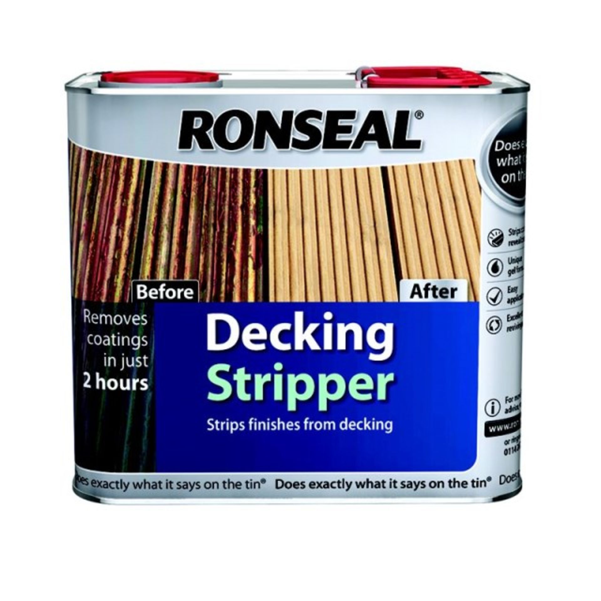 V Grade U Ronseal Decking Stripper 2.5 Litres X 2 YOUR BID PRICE TO BE MULTIPLIED BY TWO