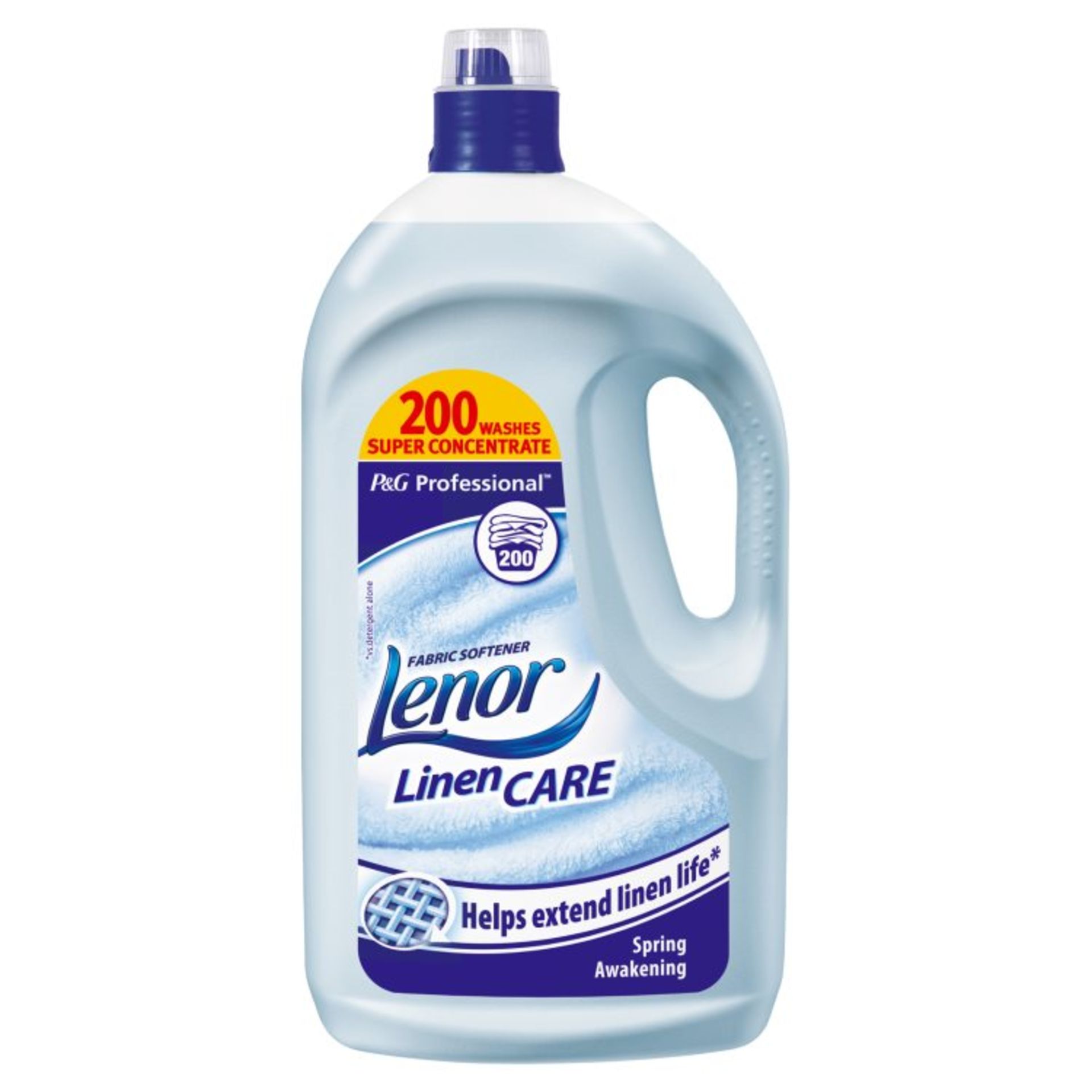 V *TRADE QTY* Brand New Lenor 4 Litre 200 Wash Super Concentrate Original (Blue) Spring Awakening