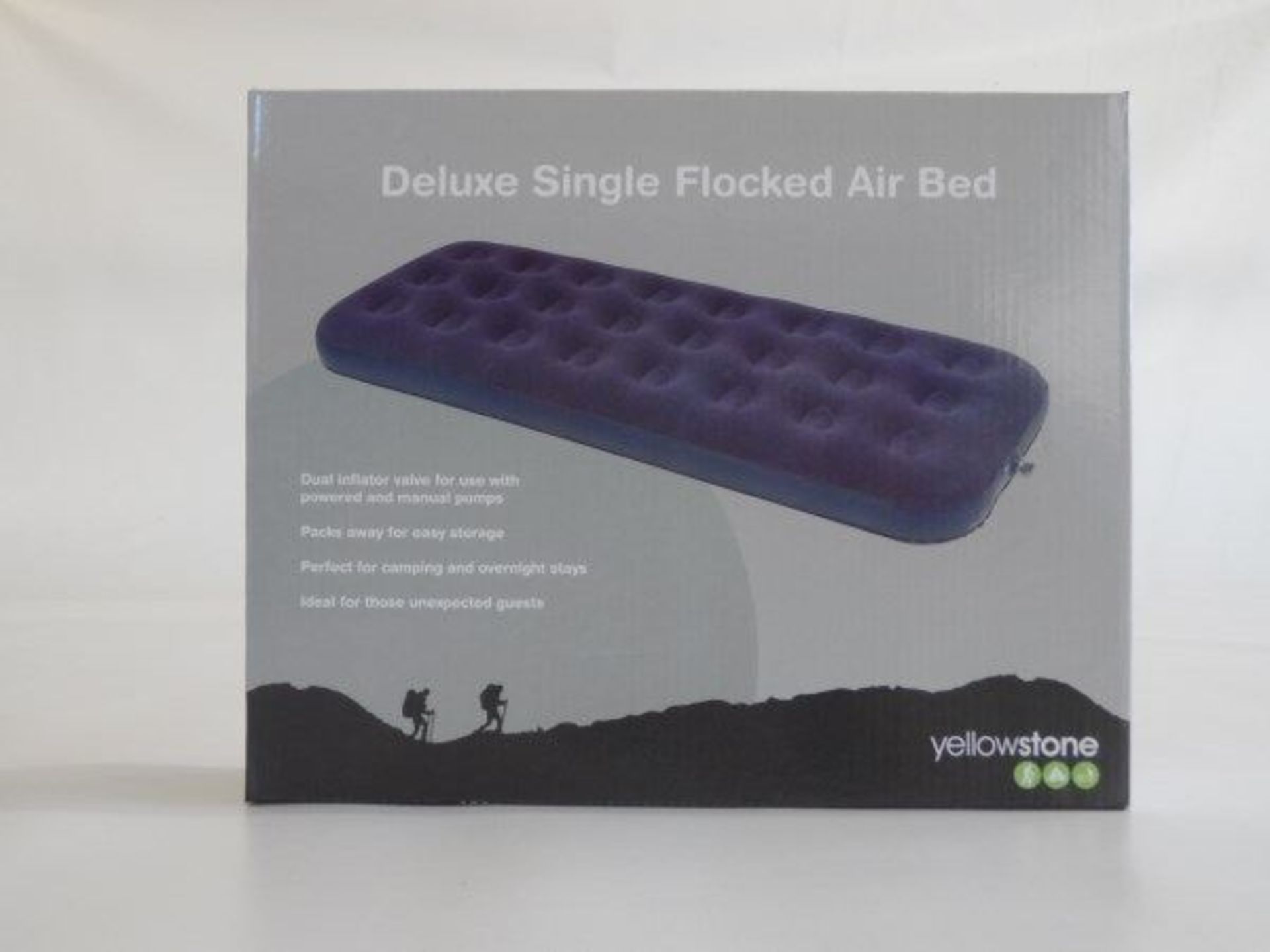 V Grade B Deluxe Single Flocked Airbed 186 x 73 x20