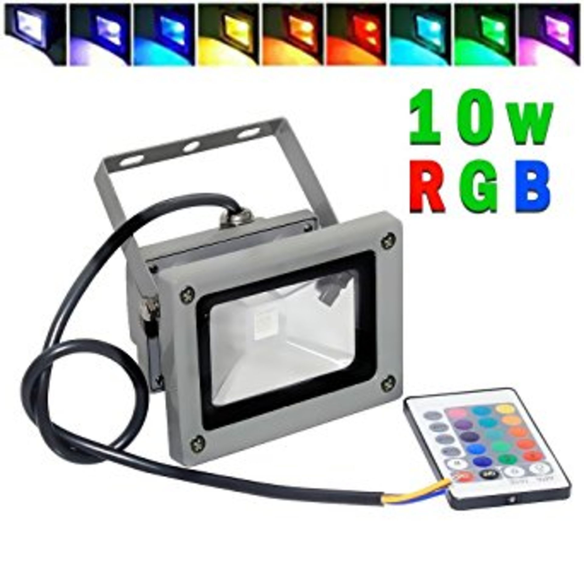 V *TRADE QTY* Brand New Outdoor LED Flood Light 10watt 900 Luminaire - 120 degree Angle - Multi - Bild 2 aus 2