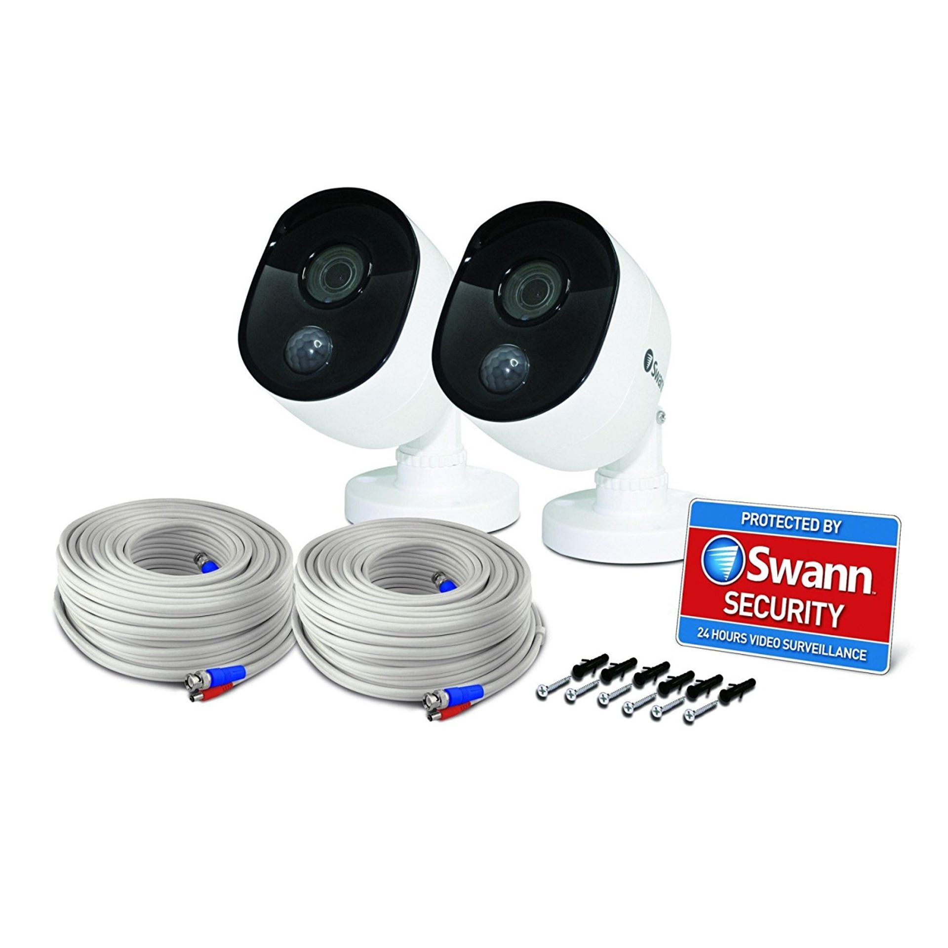 V *TRADE QTY* Grade A Swann W-SW-1080 MSB Pack Two Thermal Sensing Security Cameras X 3 YOUR BID