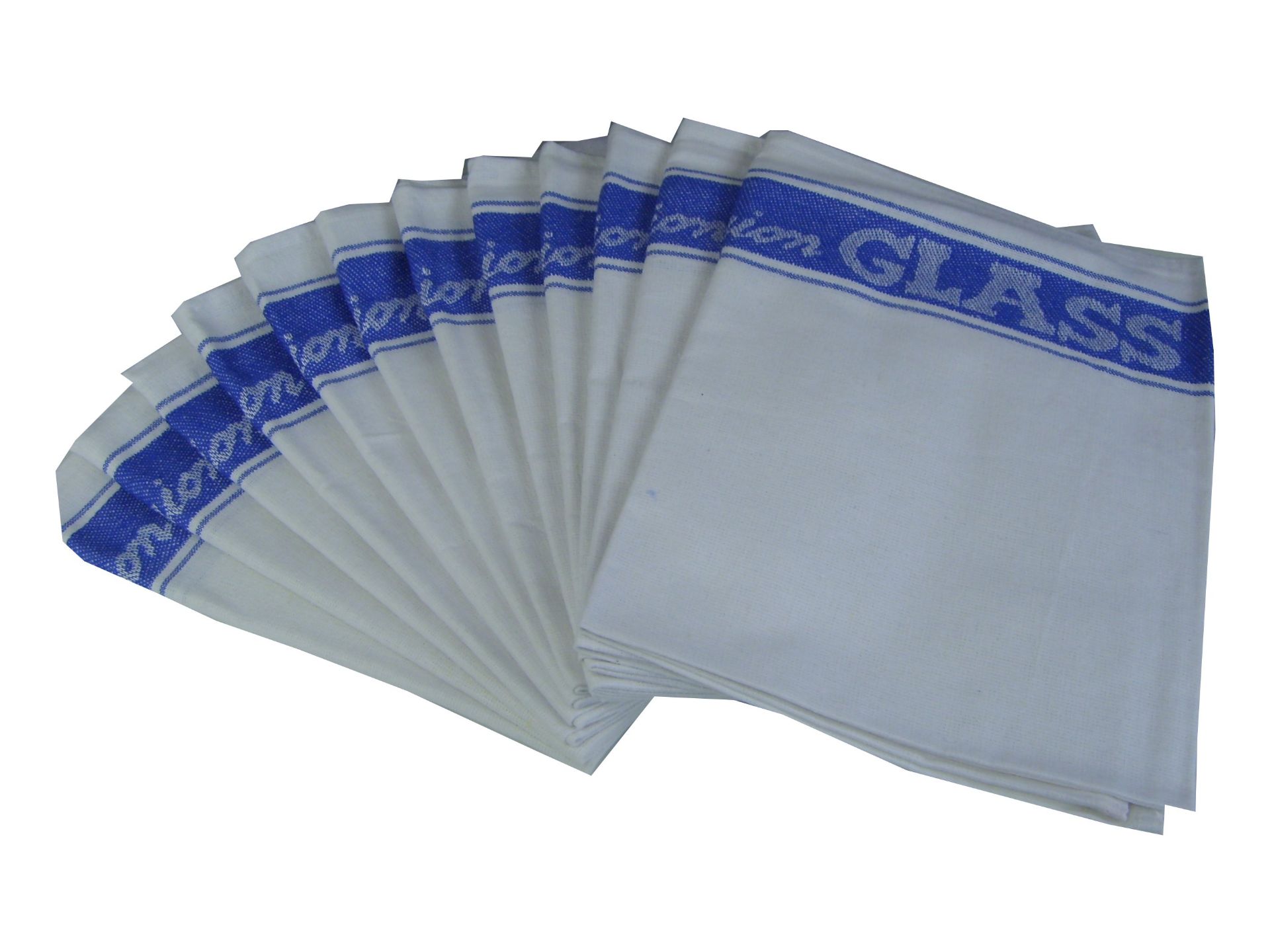 V *TRADE QTY* Brand New Pack of Twelve Linen Union Glass Cloths (As used by all the best