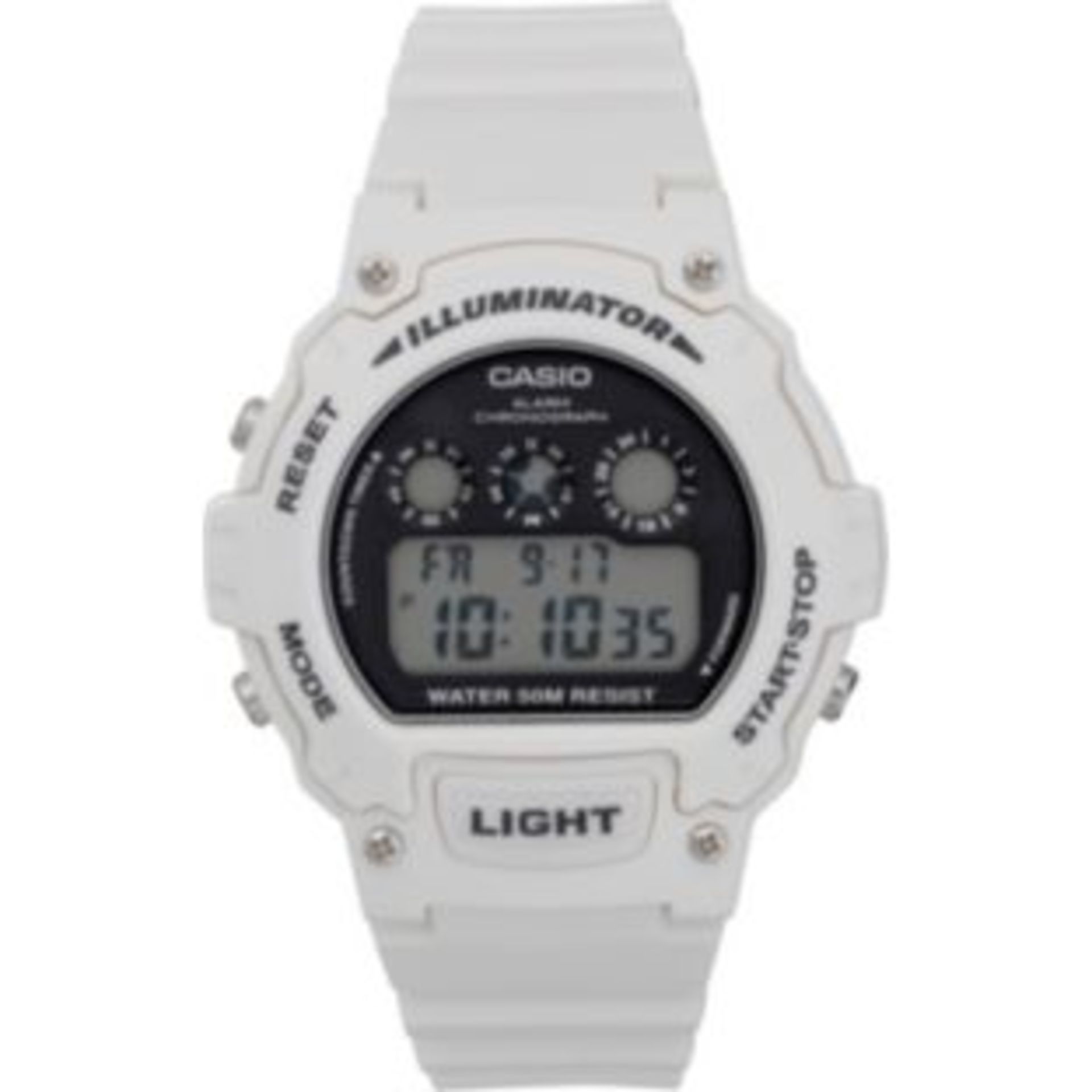 V Grade U Gents White Strap Casio Illuminator Watch