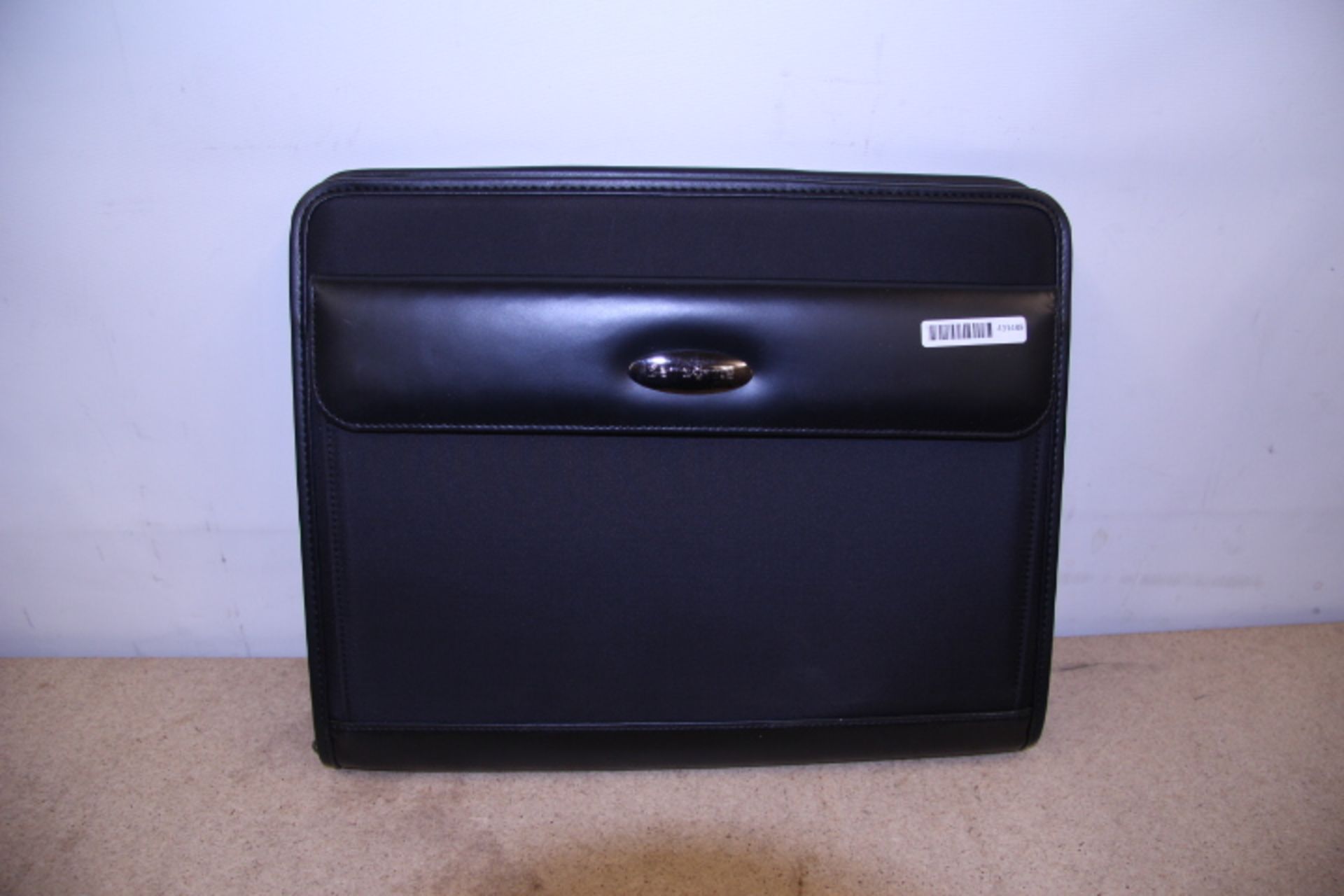 V Brand New Samsonite Black Leather & Fabric Executive Folder With Two Inner Pockets-Card Pockets- - Bild 2 aus 2