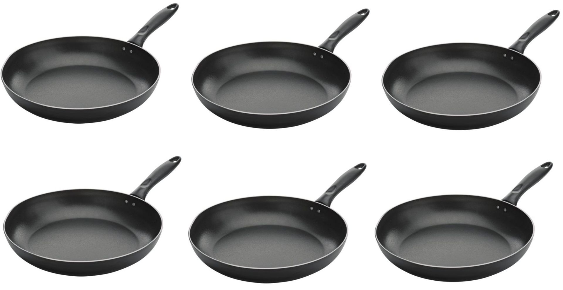 V *TRADE QTY* Brand New 6 x 20cm Aluminium Non-Stick Teflon coated Frying Pan With Stainless Steel