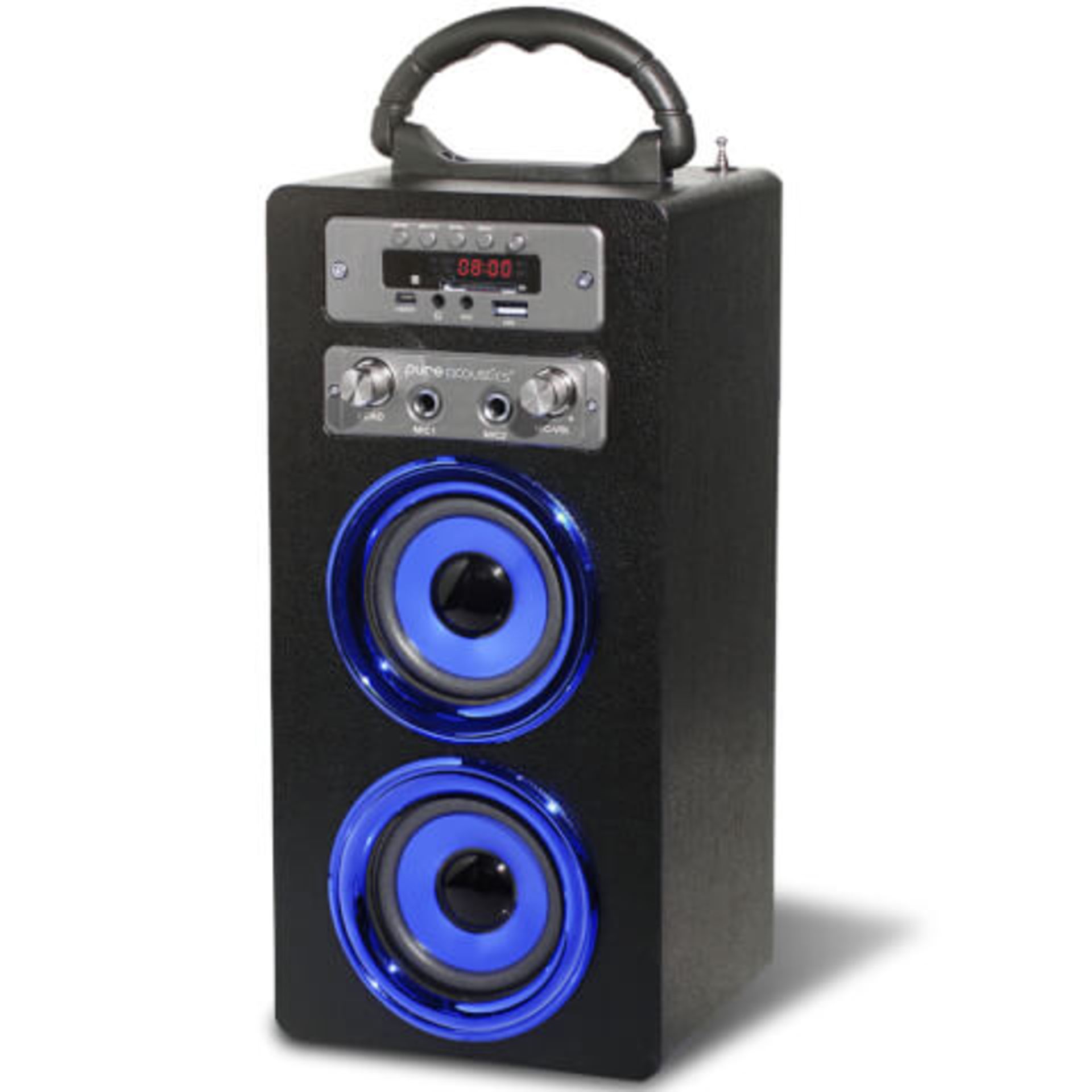 V Brand New Pure Acoustics MCP-20BT Portable Karaoke Machine-Excellent Sound Quality-Functional