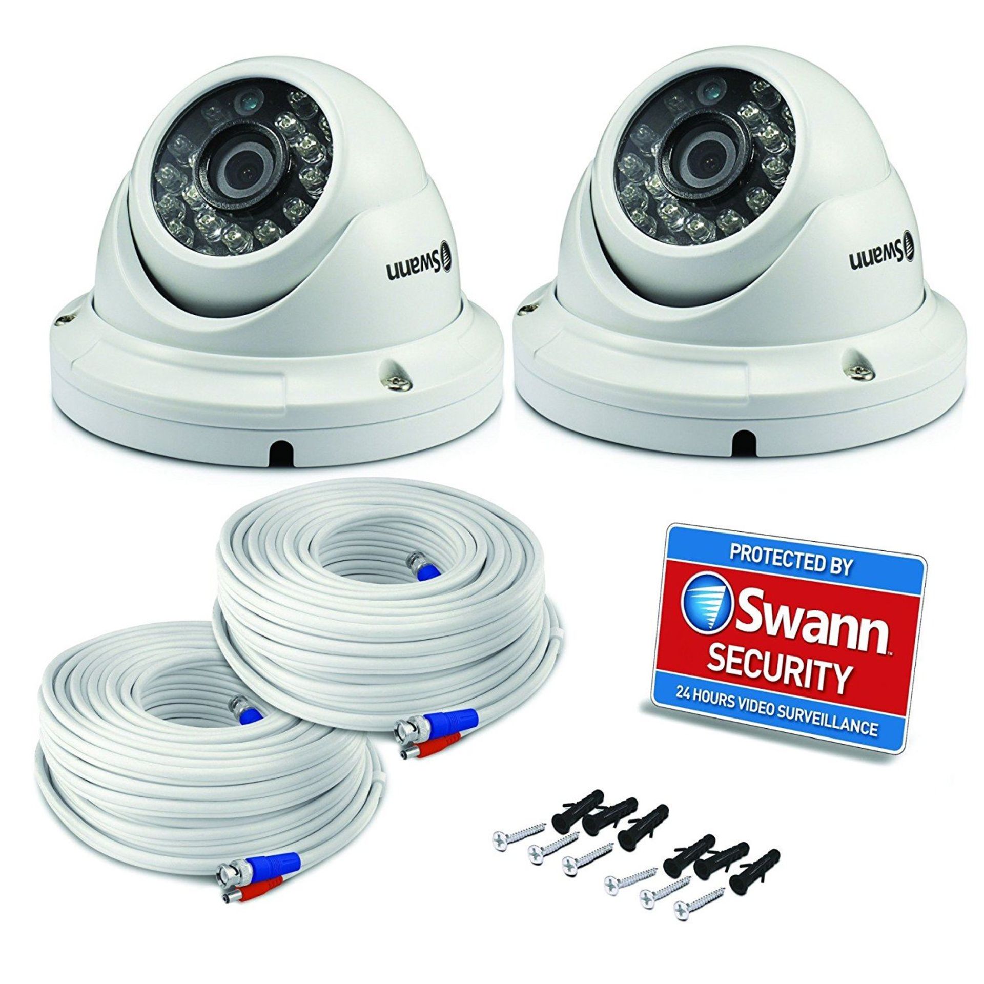 V Grade A Swann H856 PK2 Twin Pack Security Cameras - 30m Night Vision - Pro Series HD 1080p -