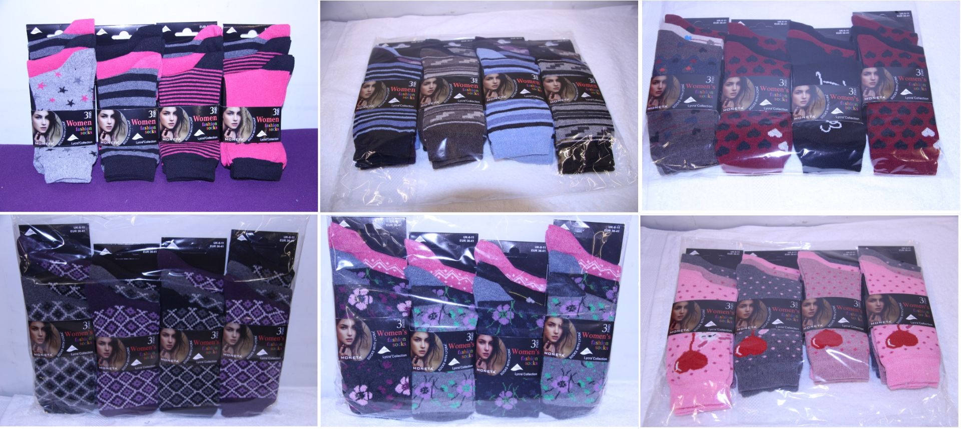 V *TRADE QTY* Brand New A Lot of Twelve Pairs Ladies Fashion Socks (Designs May Vary) - ISP £16. - Image 2 of 3