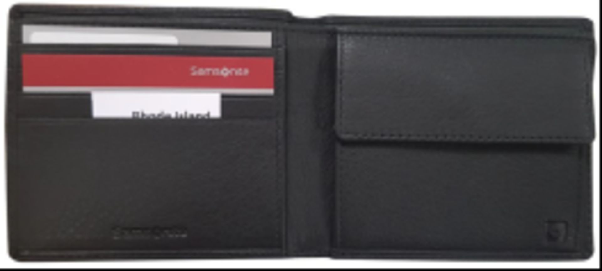 V Brand New Samsonite Gents Black Leather Wallet - 4 Credit Card Slots - 2 Note Compartments - 2