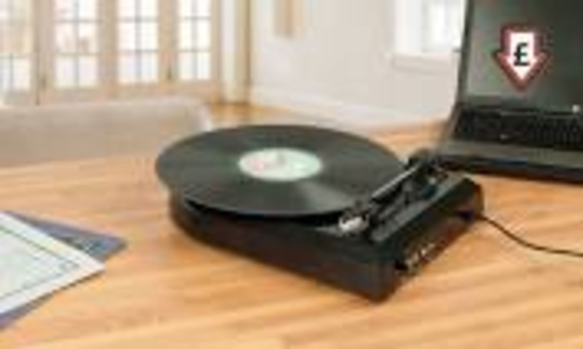 V Brand New Zennox USB Turntable With Built In Speaker With Volume Control Convert LP Records To MP3