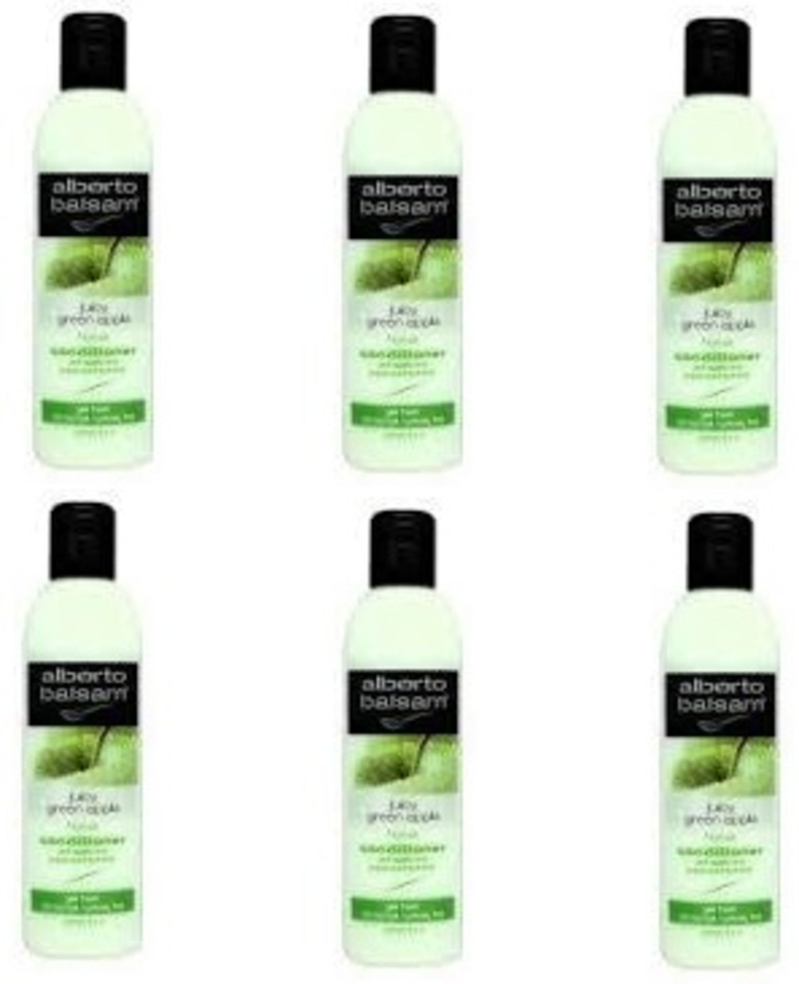 V Grade A A Lot Of Six 400ml Alberto Balsam Juicy Green Apple Conditioner