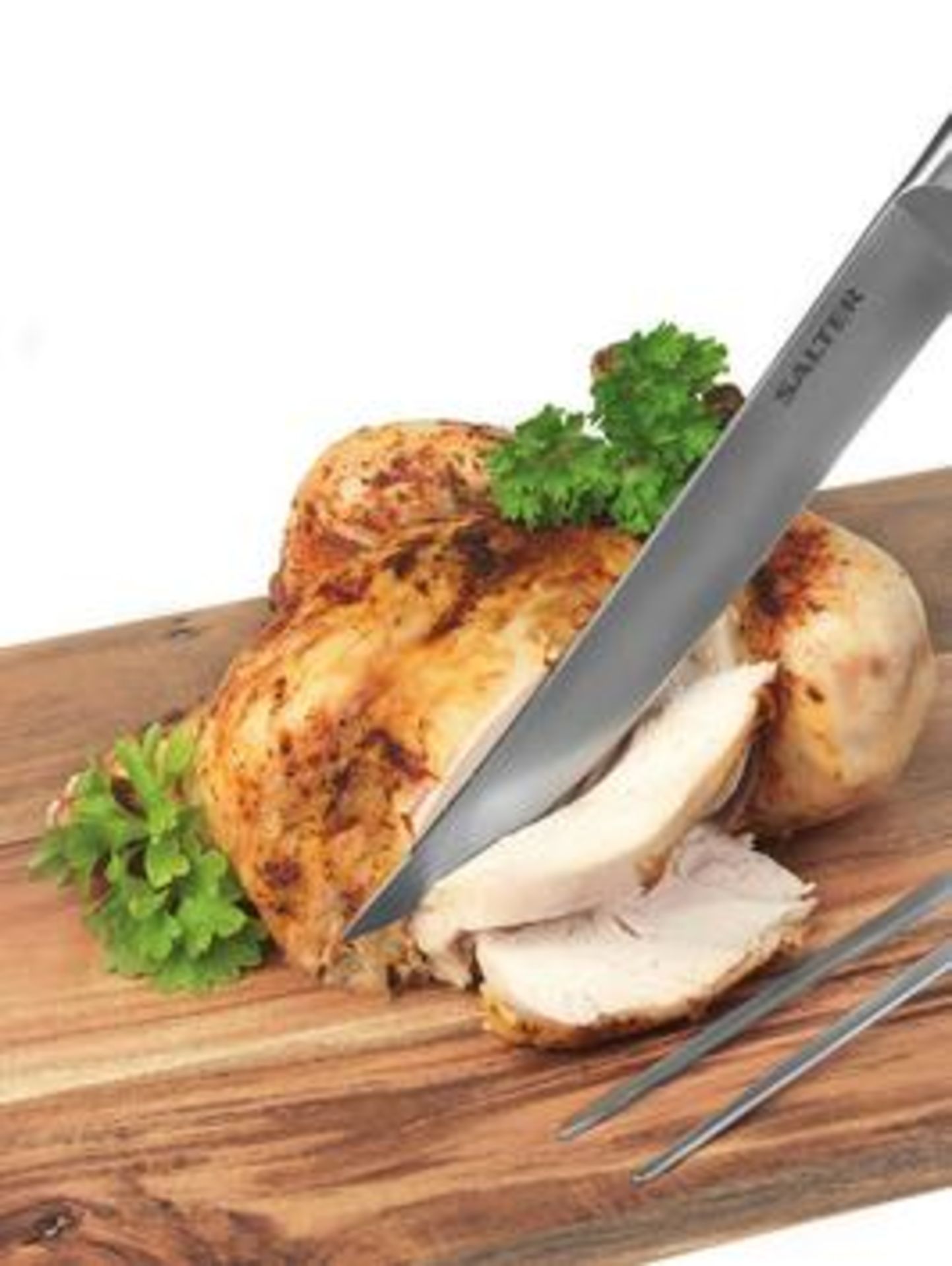 V *TRADE QTY* Brand New Salter Elegance Carving Knife And Fork With Chopping Board ISP £46.99 ( - Image 2 of 2