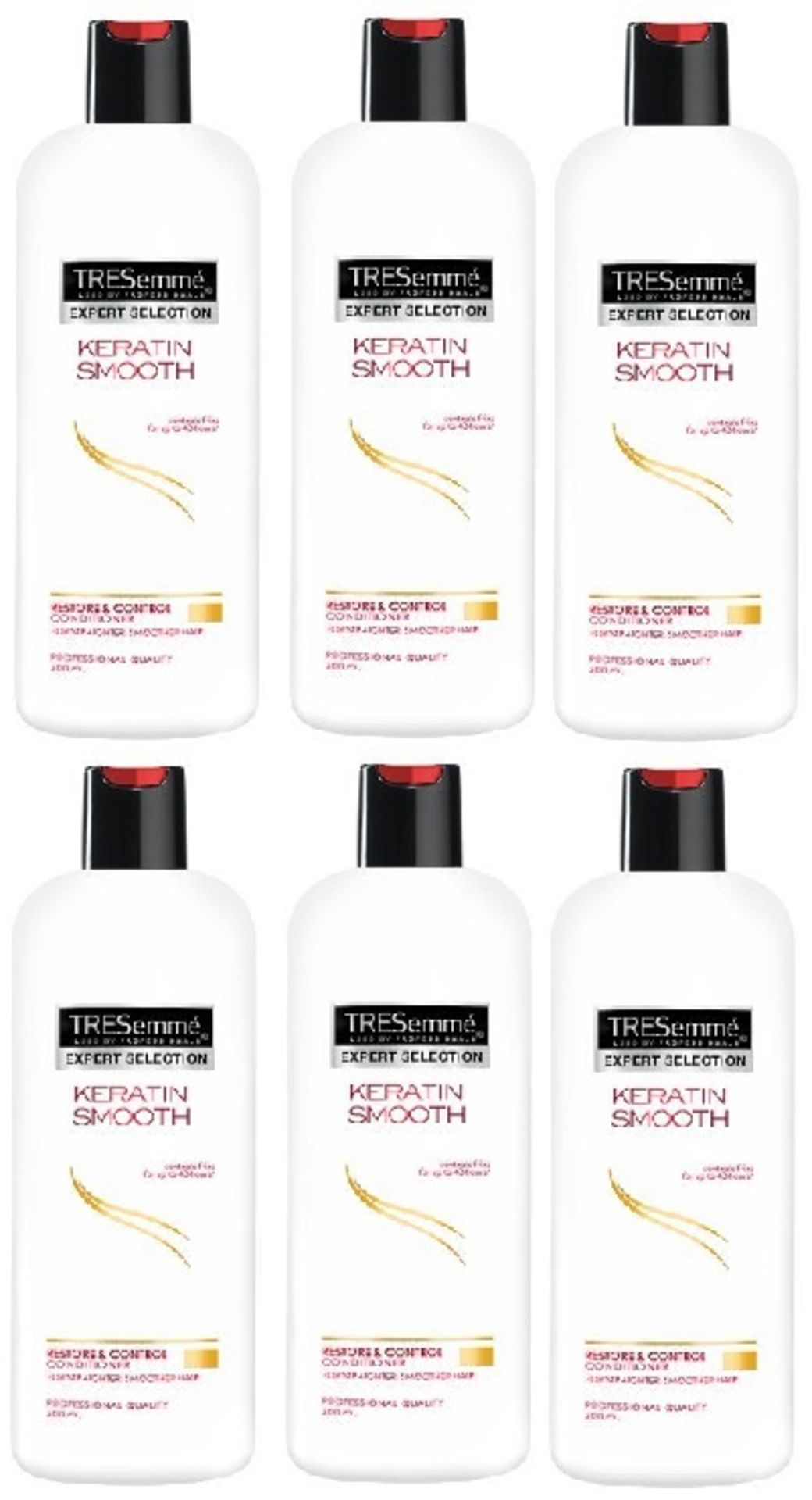 V *TRADE QTY* Brand New Lot Of 6 TRESemme Professional Keratin Smooth Restoring Conditioner 500ml