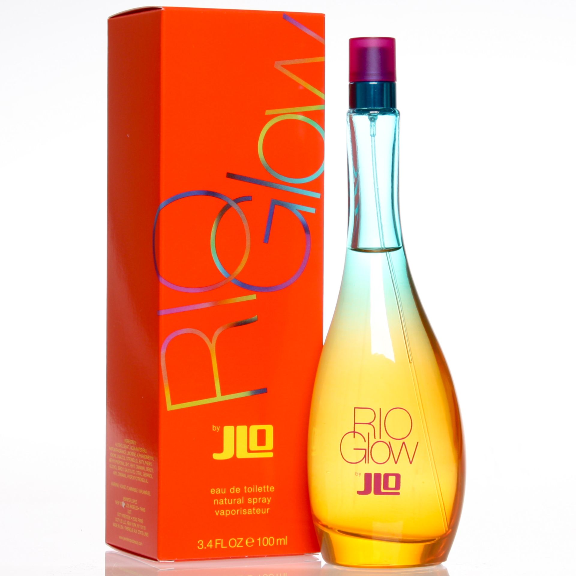 V Brand New J Lo Rio Glow EDT Spray 100ml X 2 YOUR BID PRICE TO BE MULTIPLIED BY TWO