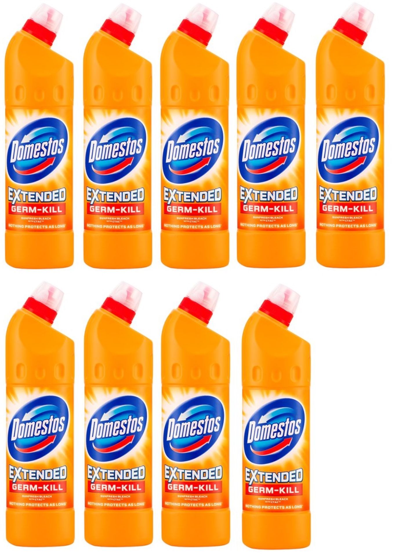 V *TRADE QTY* Brand New A Lot of Nine Domestos 750ml - Extended Germ-Kill - Sun Fresh Bleach -