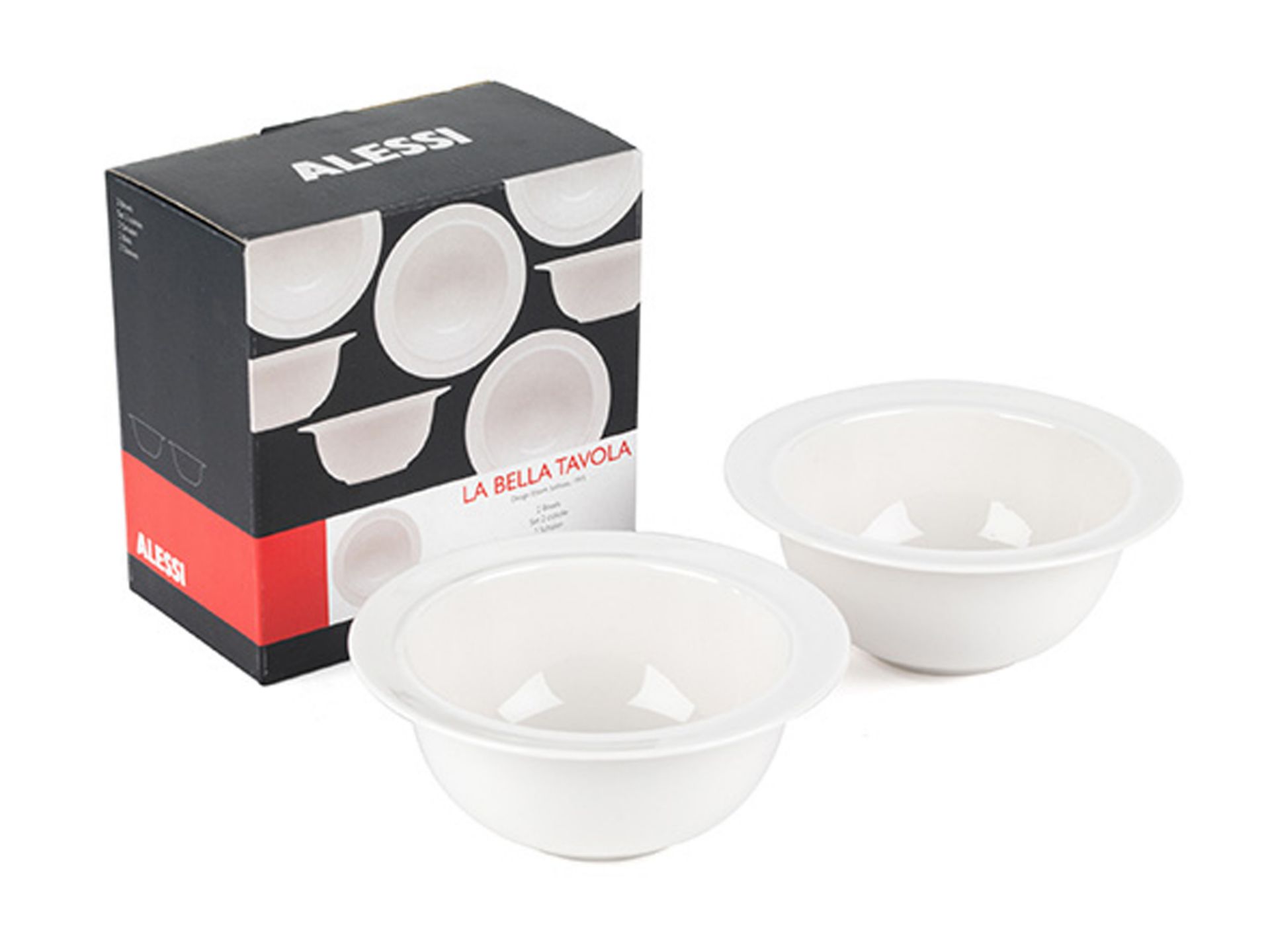 V Brand New Alessi La Bella Pack Of 2 Soup Bowls (23cm diameter) RRP £21.99 X 2 YOUR BID PRICE TO BE