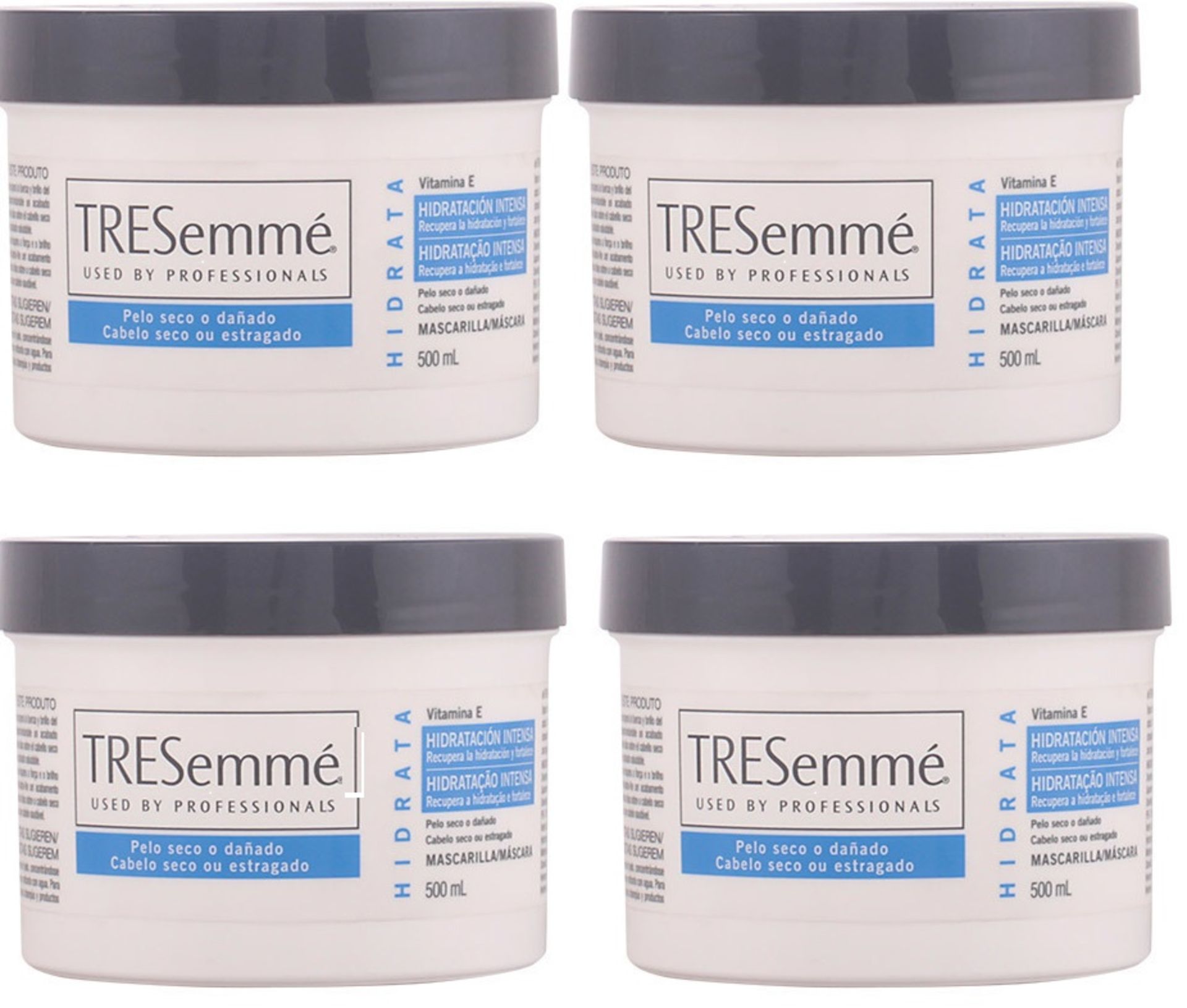 V Grade A A Lot Of Four 500ml Tubs TRESemme Professional Conditions Dry-Damaged Or Chemically