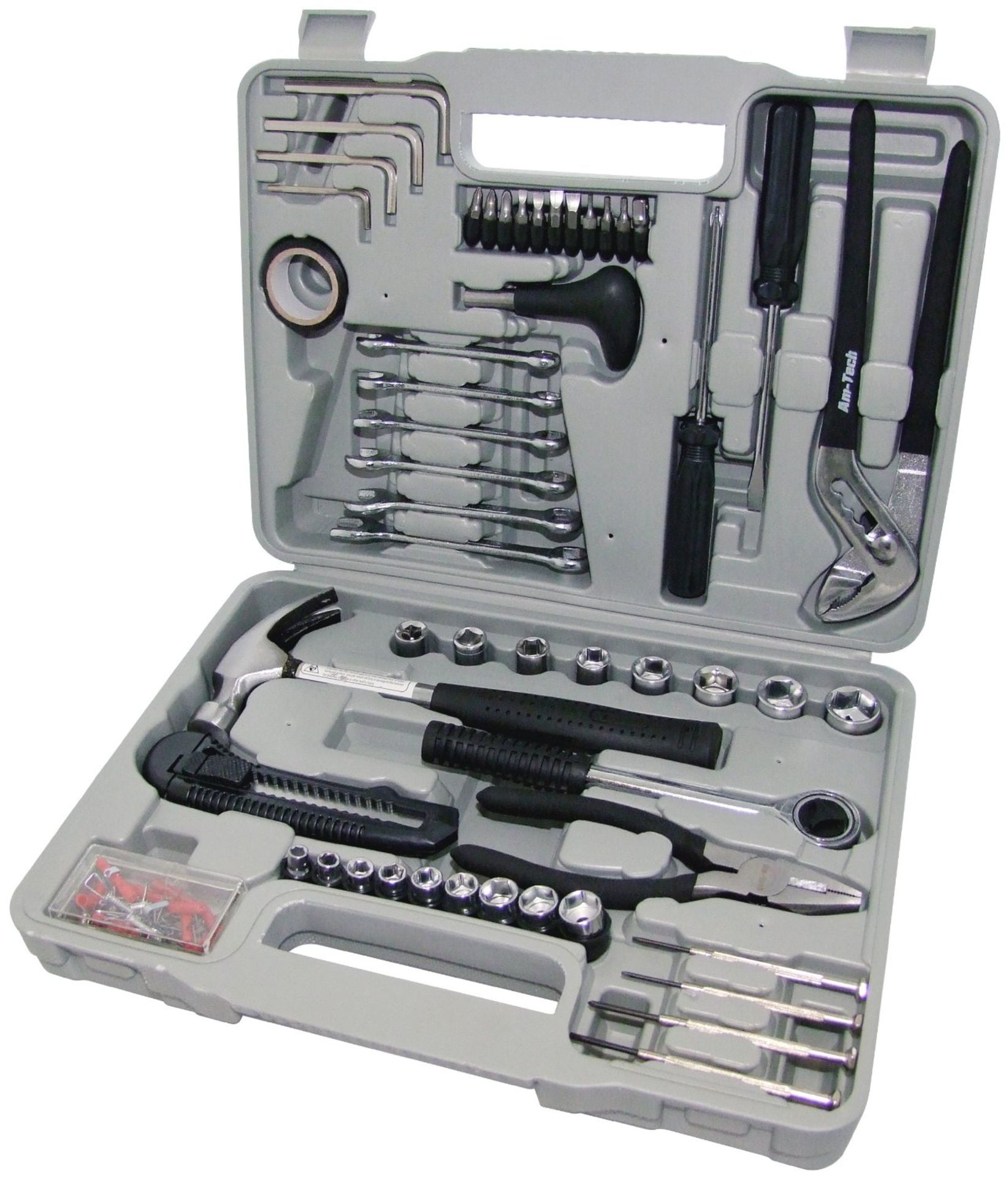 V Brand New 141 Piece Household Tool Kit Includes Screwdivers, Sockets Hex Keys, Wrenches,