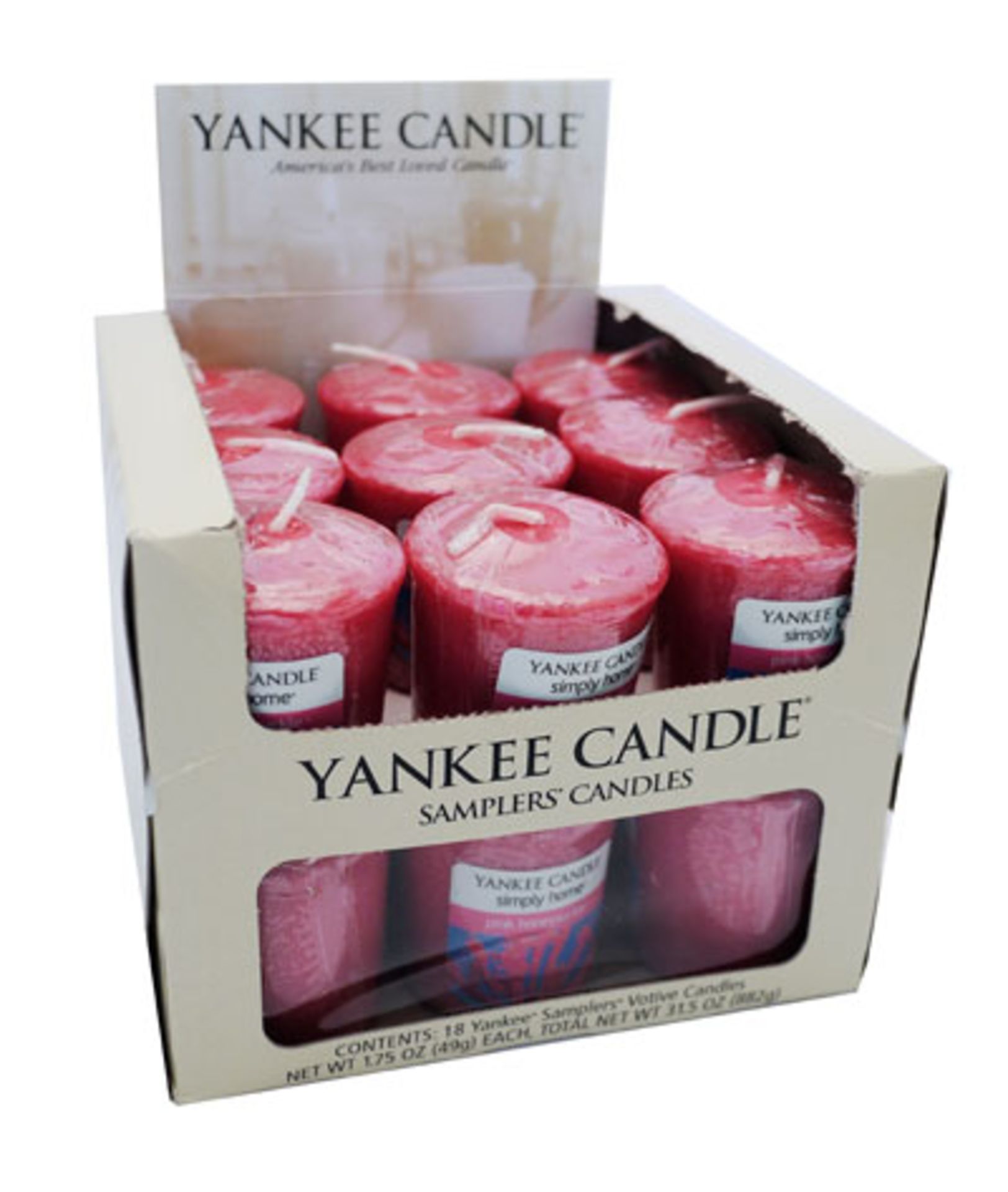 V Brand New 18 x Yankee Candle Votive Pink Honeysuckle 49g Amazon Price £71.10