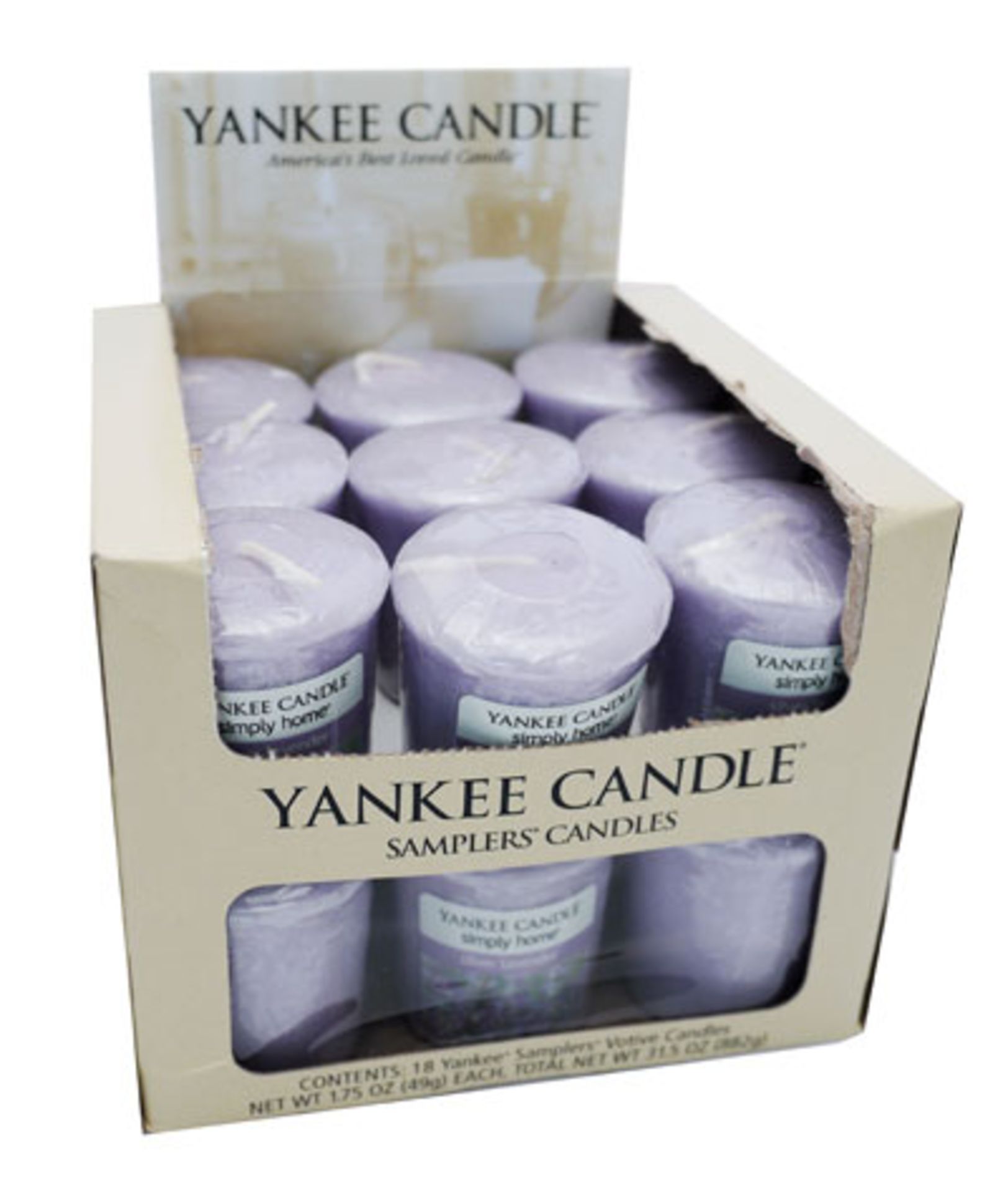 V Brand New 18 x Yankee Candle Votive Silver Lavender 49g Total Amazon Price £71.82