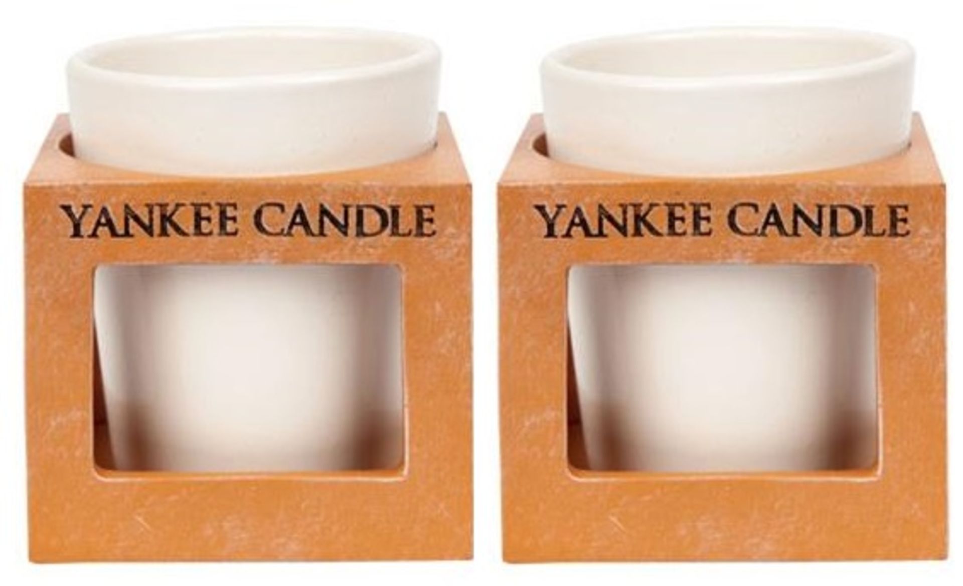 V Brand New Set Of 2 Rustic-Modern Grey Wood Votive Yankee Candle Holders eBay £20.98