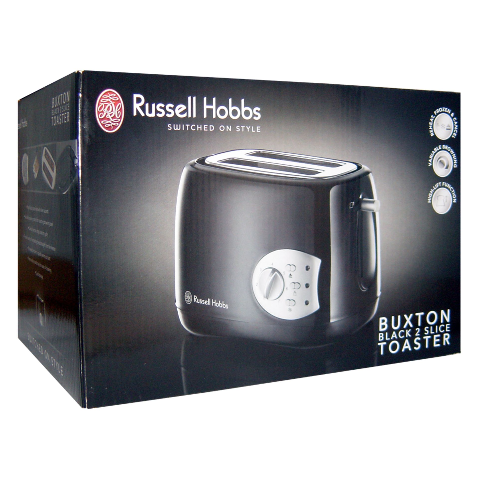 V *TRADE QTY* Brand New Russell Hobbs Two Slice Toaster - With Reheat/Frozen/Cancel Features - - Image 2 of 3