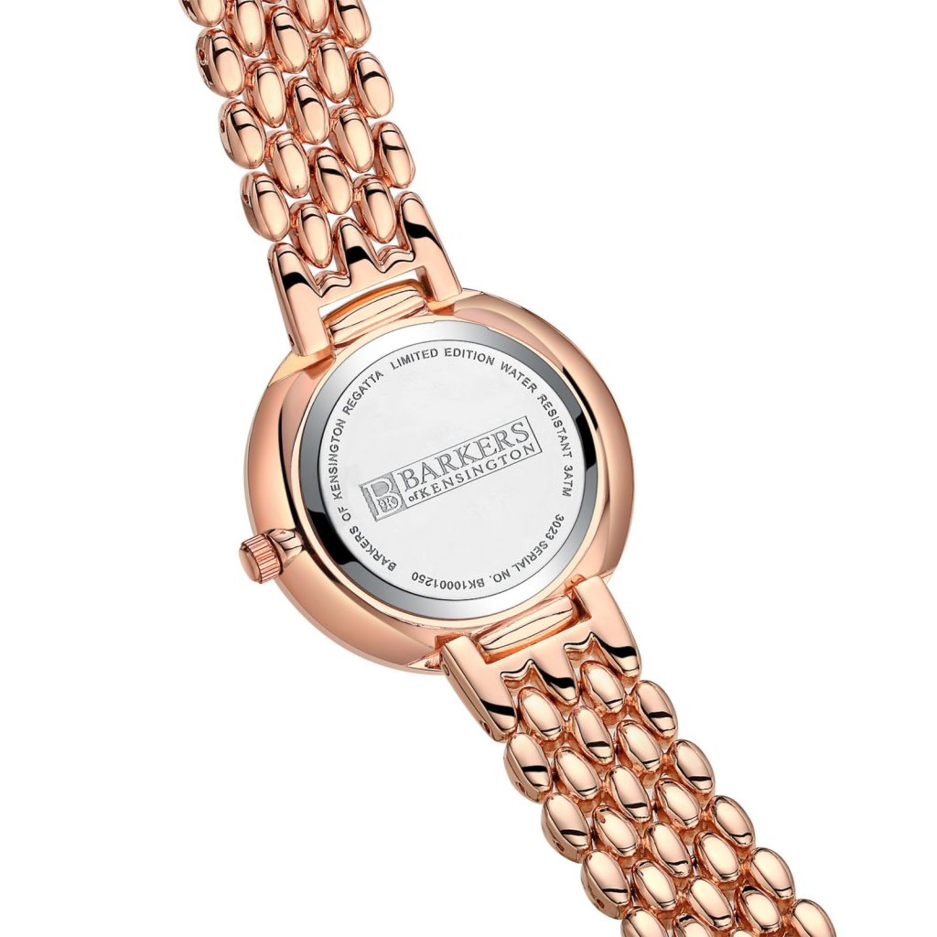 V *TRADE QTY* Brand New Barkers Of Kensington Ladies Swarovski Crystal Rose Colour Regatta Watch - - Bild 3 aus 3