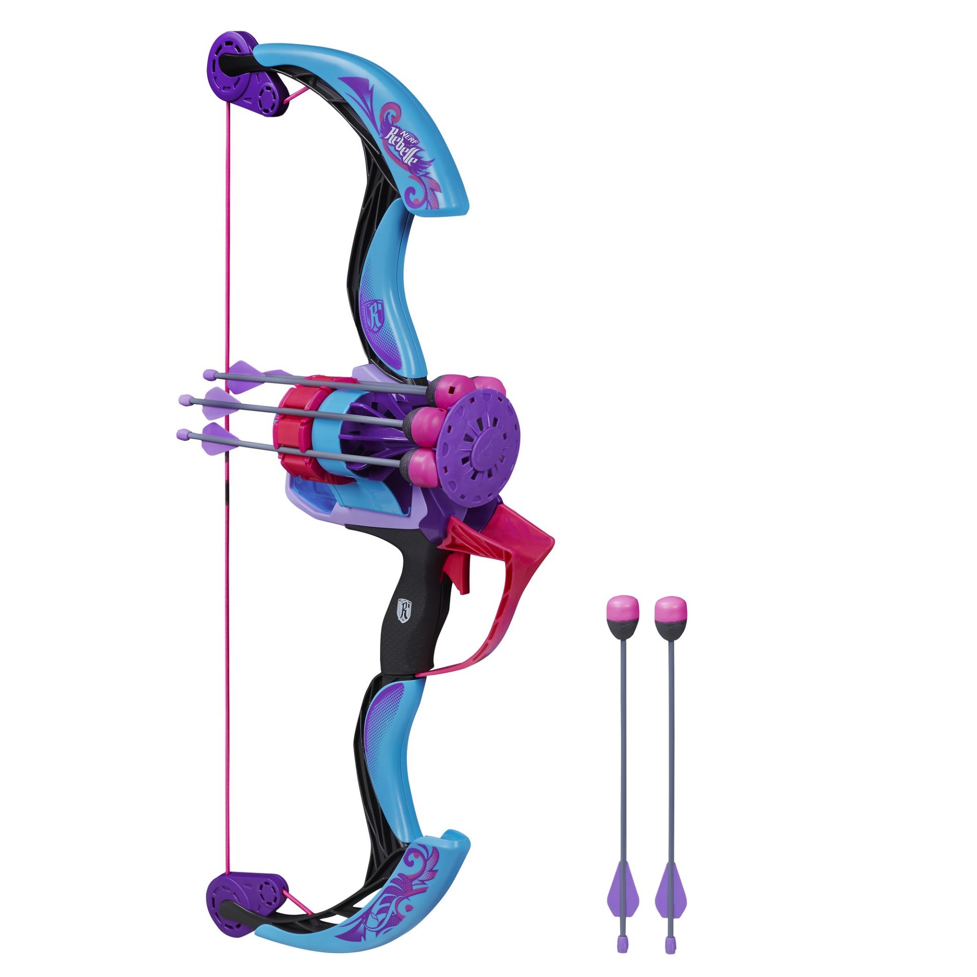 V *TRADE QTY* Brand New Hasbro Nerf Rebelle Arrow Revolution Bow - Fires 6 Whistling Arrows With