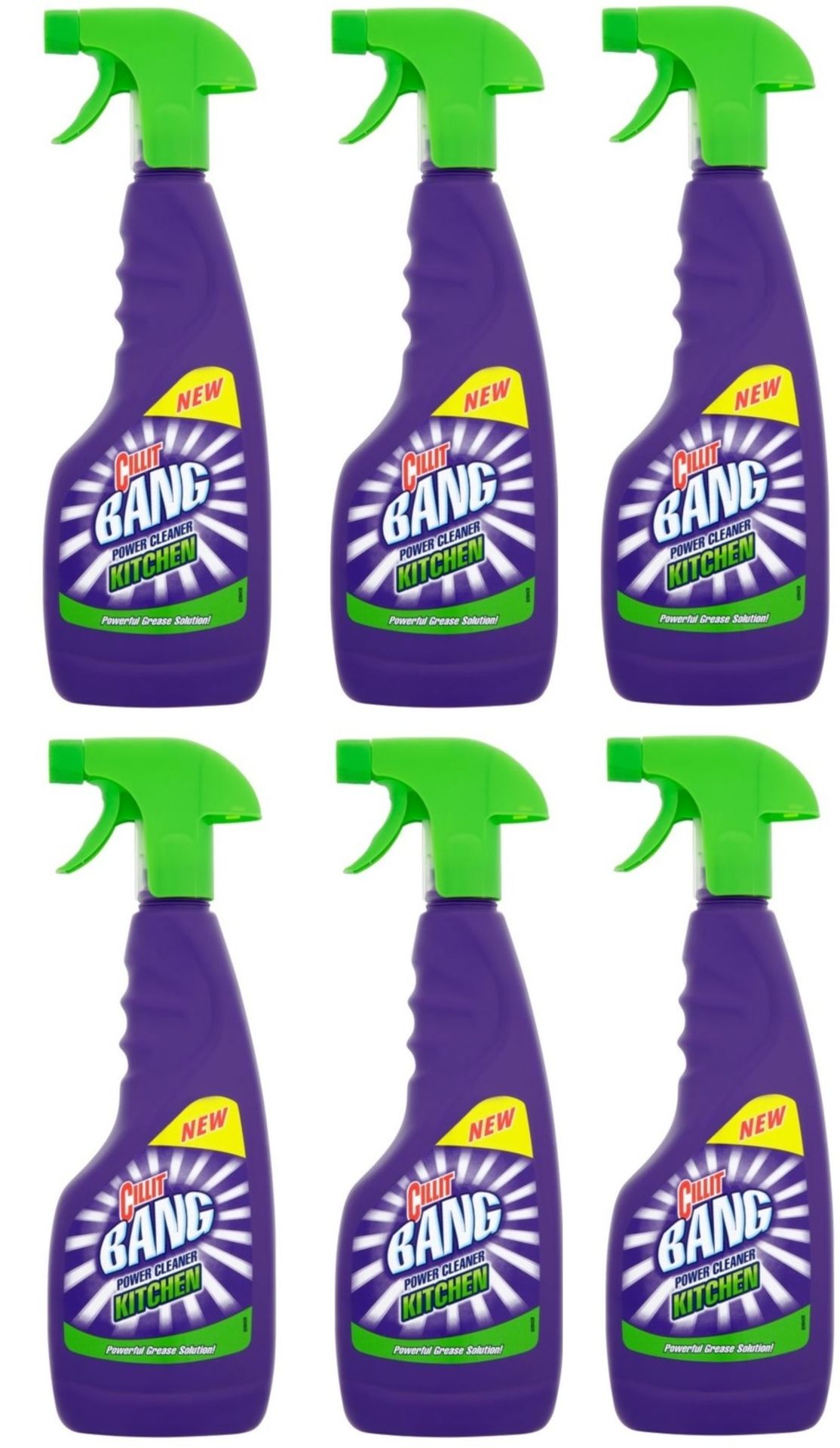 V Brand New A Lot of Six Cillit Bang Power Cleaner 440ml - Kitchen Cleaner - Powerful Grease