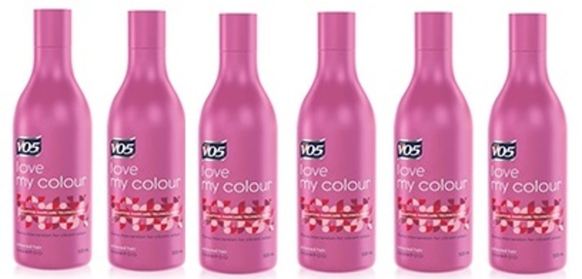 V *TRADE QTY* Grade A A Lot Of Six 500ml Bottles VO5 Love My Colour Coloured Hair Shampoo X 68