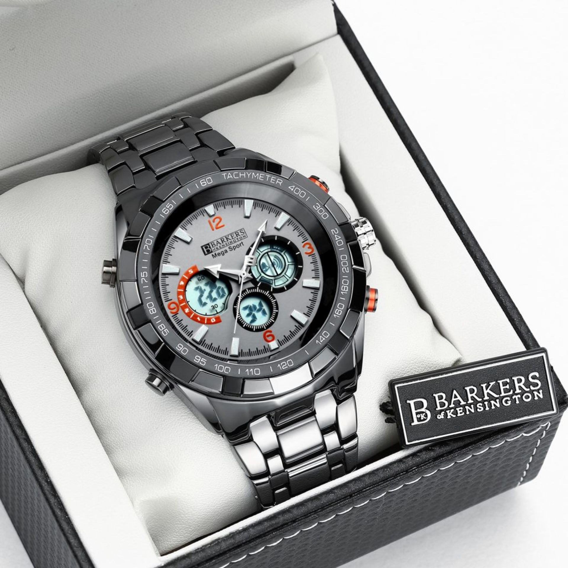 V Brand New Barkers Of Kensington Gents Grey Mega Sport Watch - SRP up to £515.00 X 2 YOUR BID PRICE - Image 2 of 3