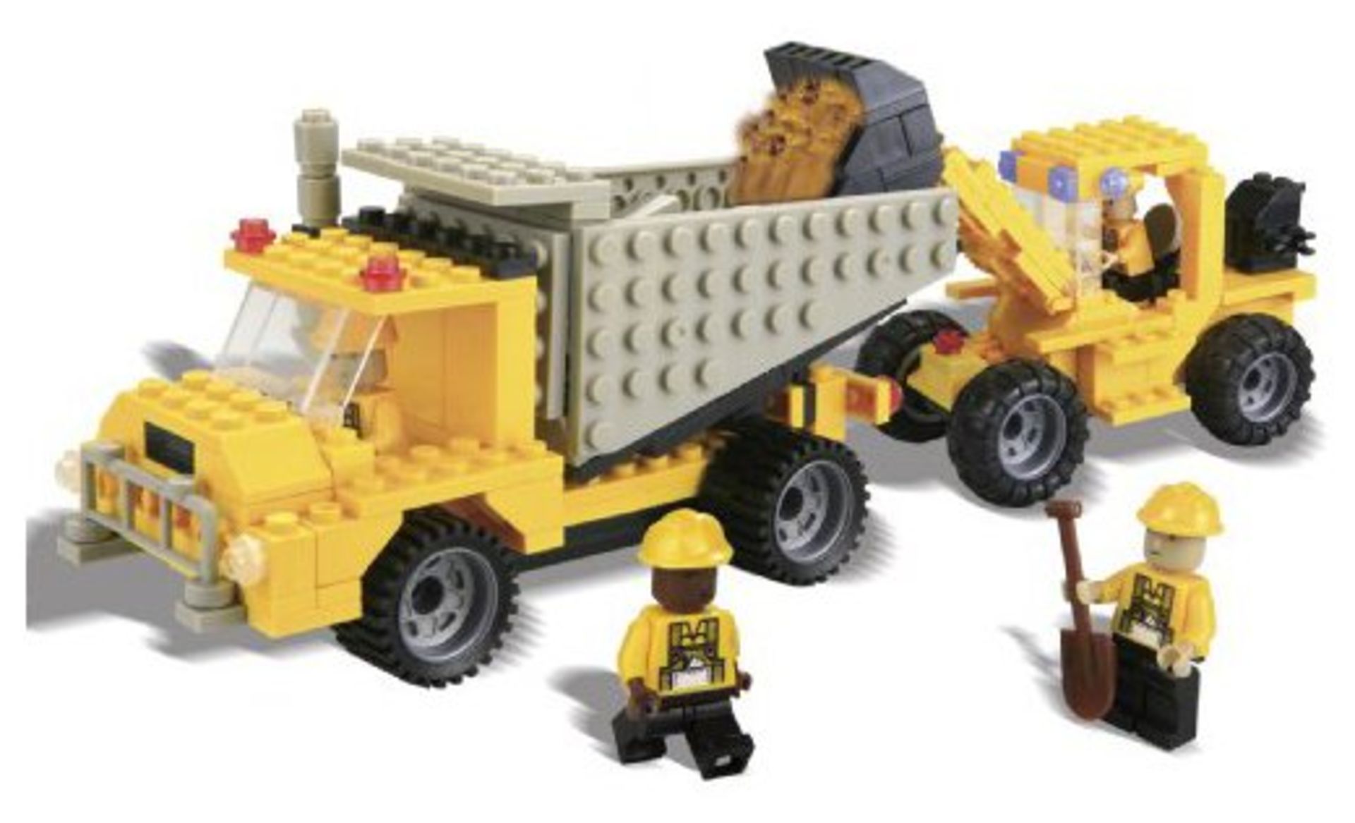 V Brand New Best Lock Town 124 Piece Construction Set (similar & compatible to lego etc) With Digger
