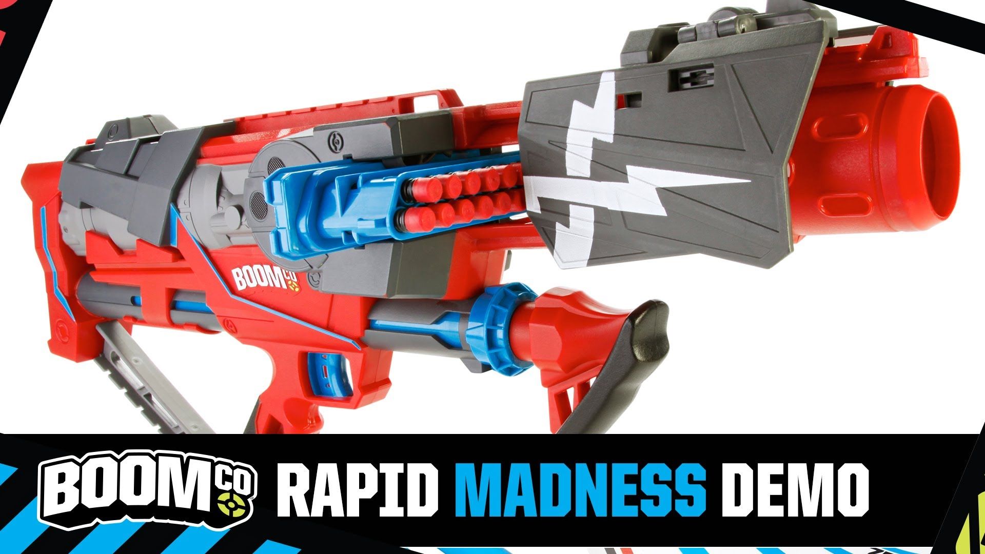 V Brand New BOOMco. Rapid madness Blaster Gun Includes Target Mat and Darts ISP - £24.99 Tesco