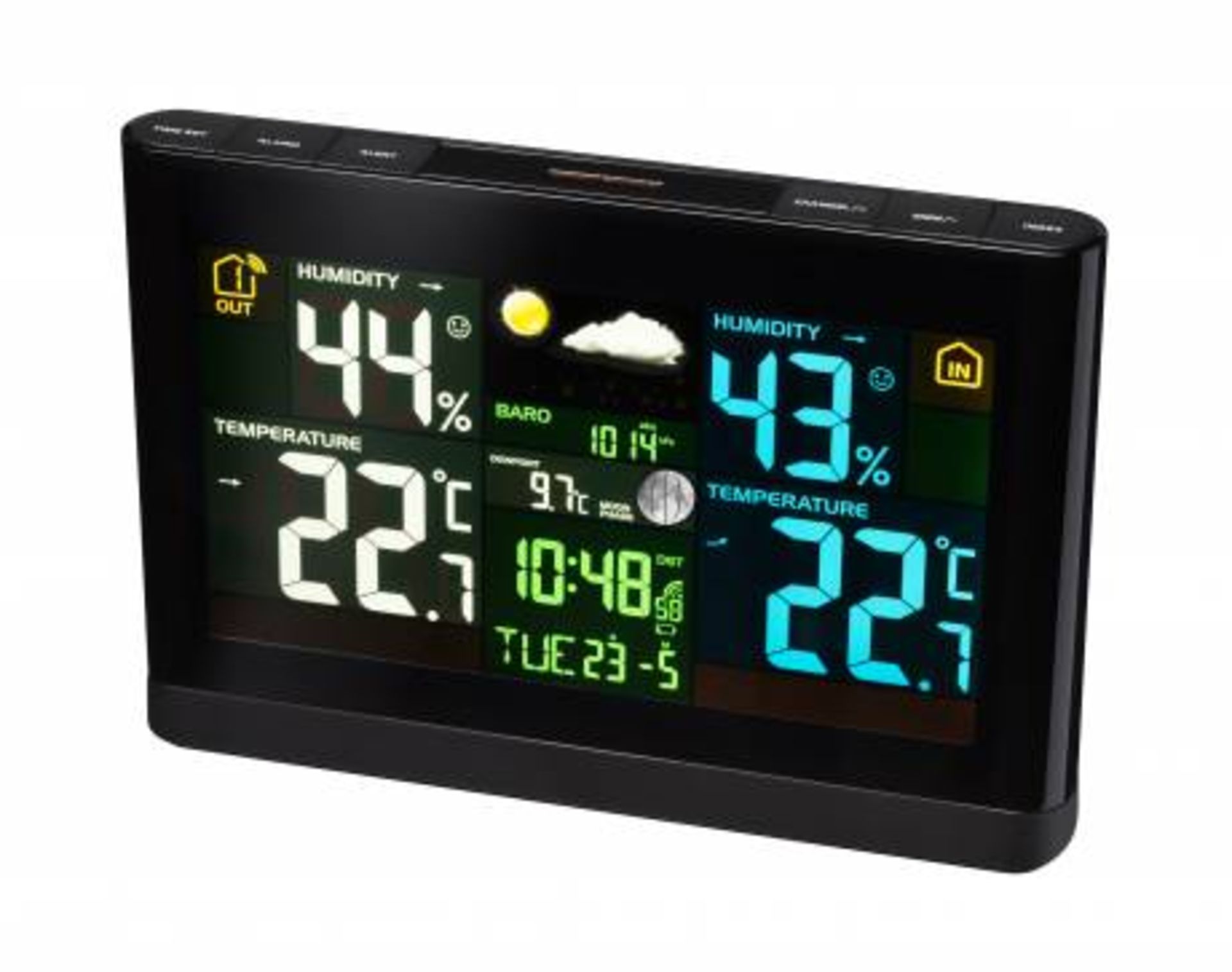 V Brand New Digital Radio Controlled Weather Station With LCD Display - Weather Forcast - Wireless