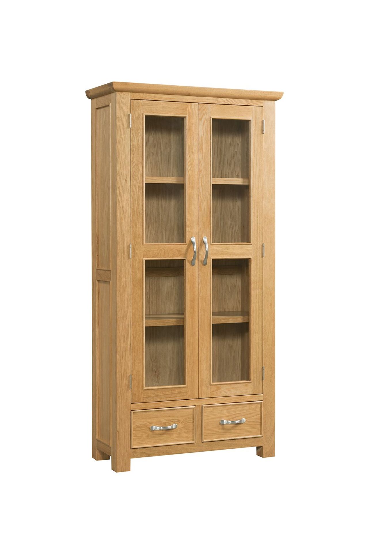 V Brand New Siena Display Cabinet 90 x 37 x 180 cms RRP559.00 (Devonshirepineandoak.co.uk) - item is