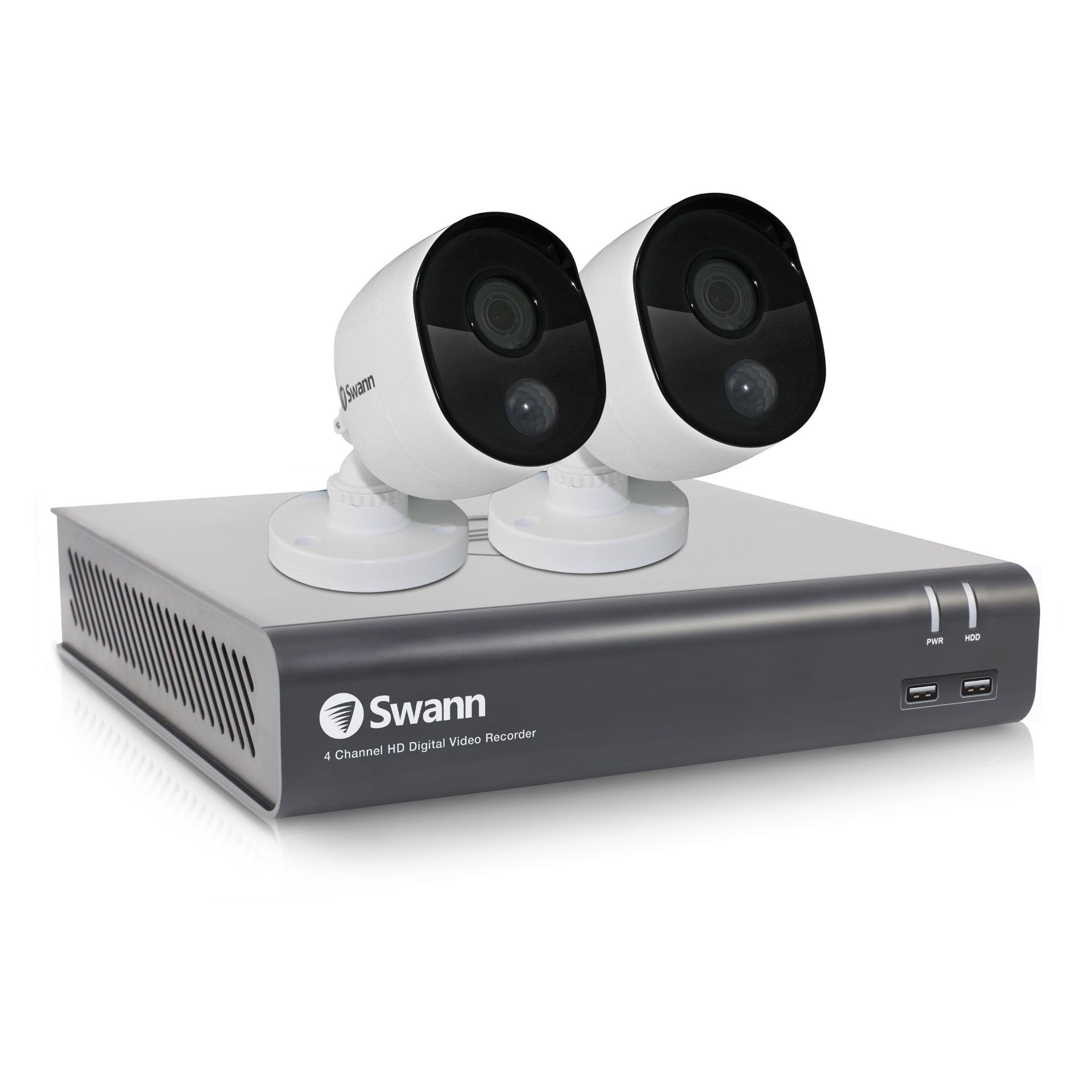 V Grade A Swann Thermal-Sensing HD Security System - 4 Channel Viewing - Motion Triggering - Day/