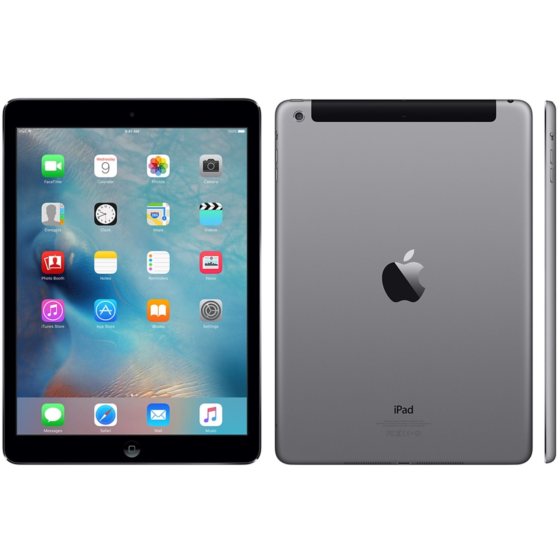 V Grade A/B Apple iPad Air 16GB with 4G and Wi-Fi - Space Grey - Generic Box