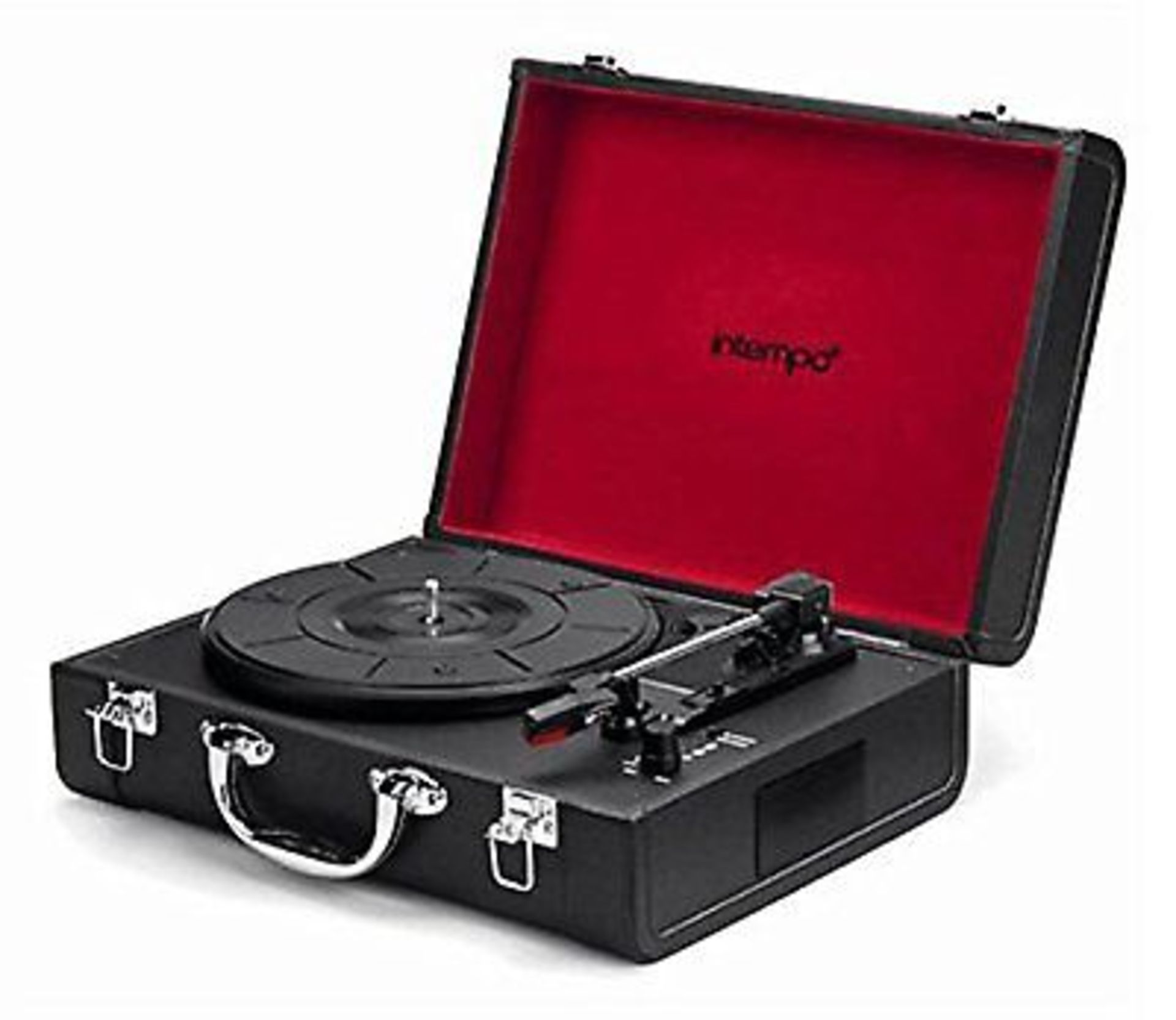 V Brand New Intempo Executive Case Bluetooth Record Turntable - Bluetooth 2.1 - 2 Built in Stereo